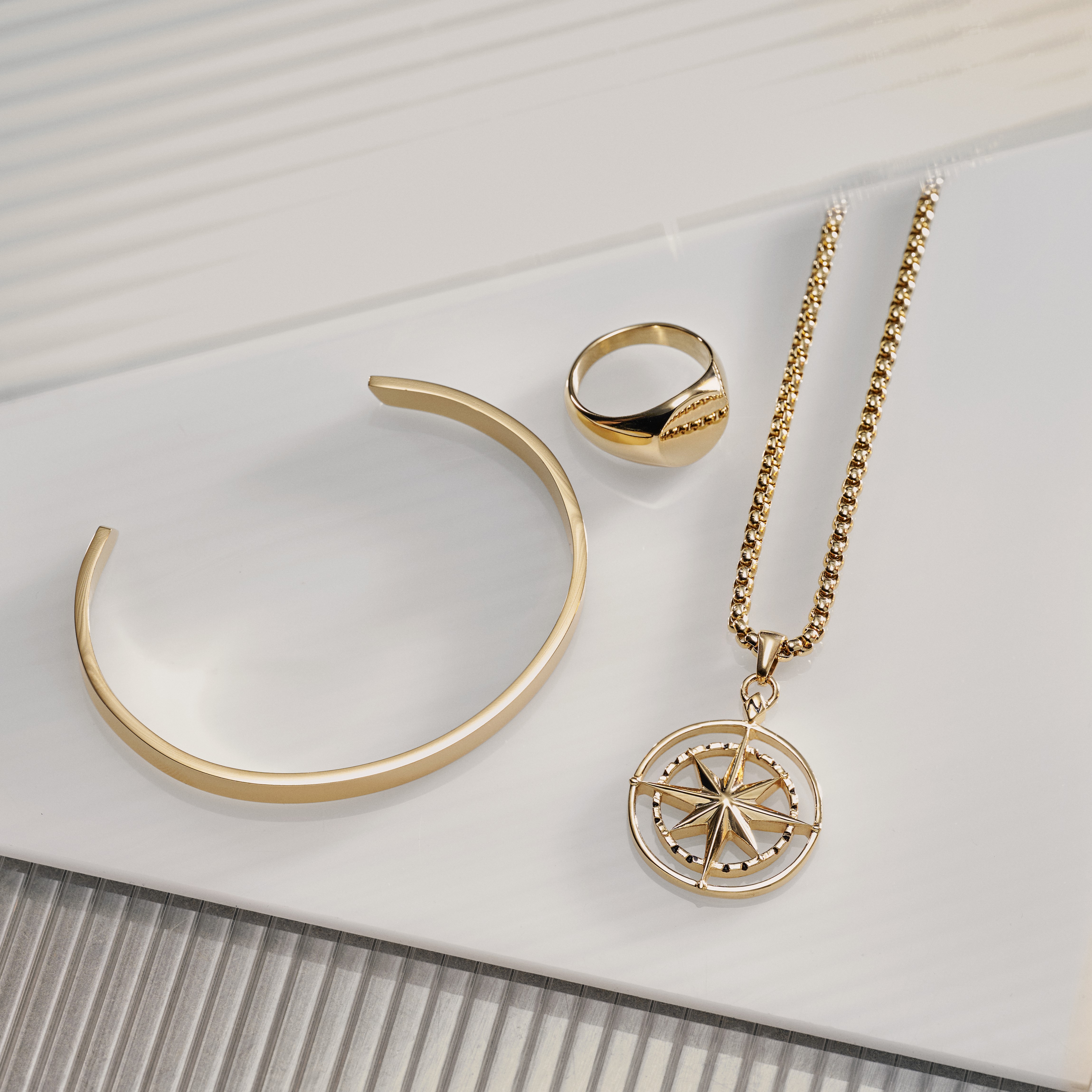 5 mm matt kullatooni reguleeritav roostevabast terasest käevõru - 2