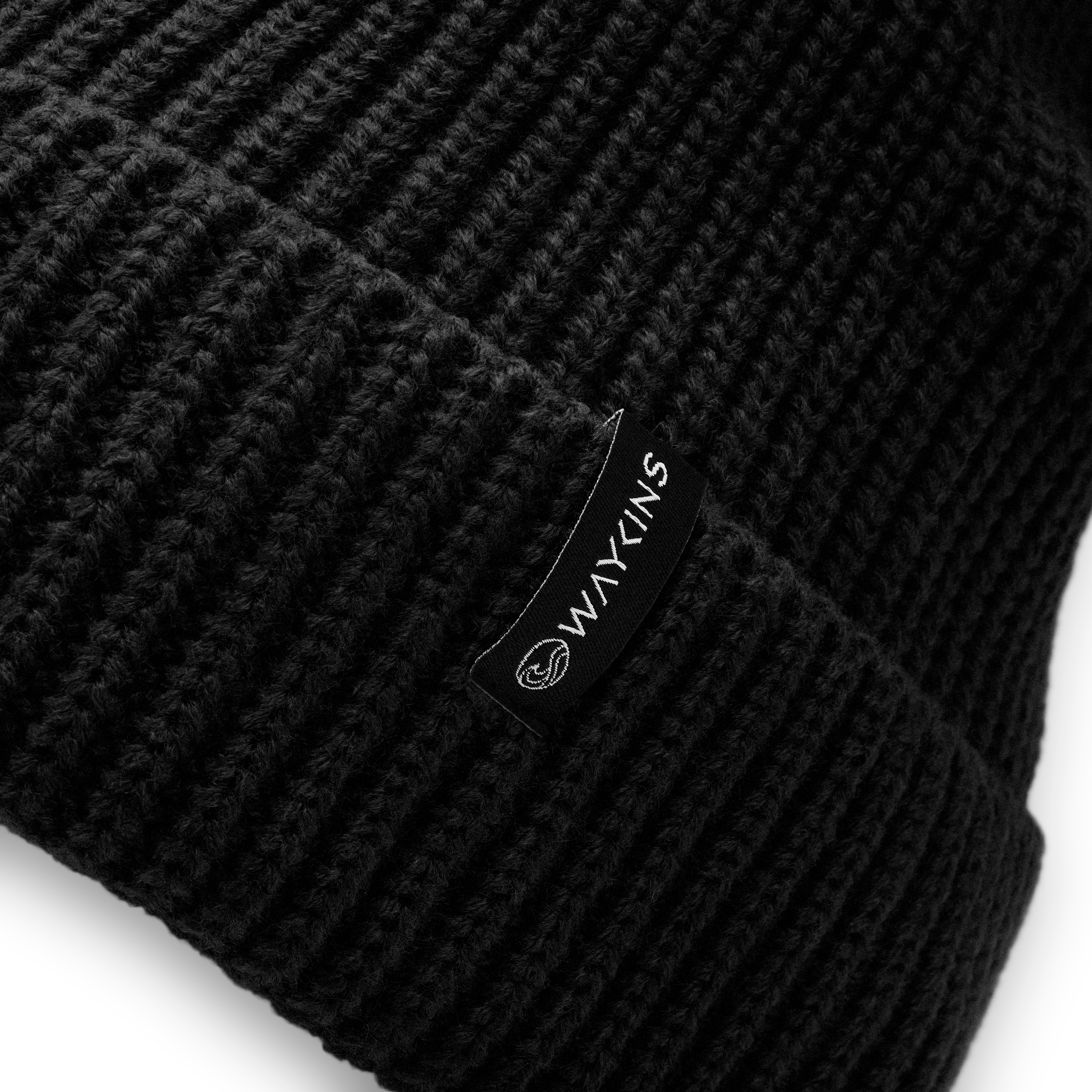 Baltic | Black Rib Knitted Acrylic Beanie - 4