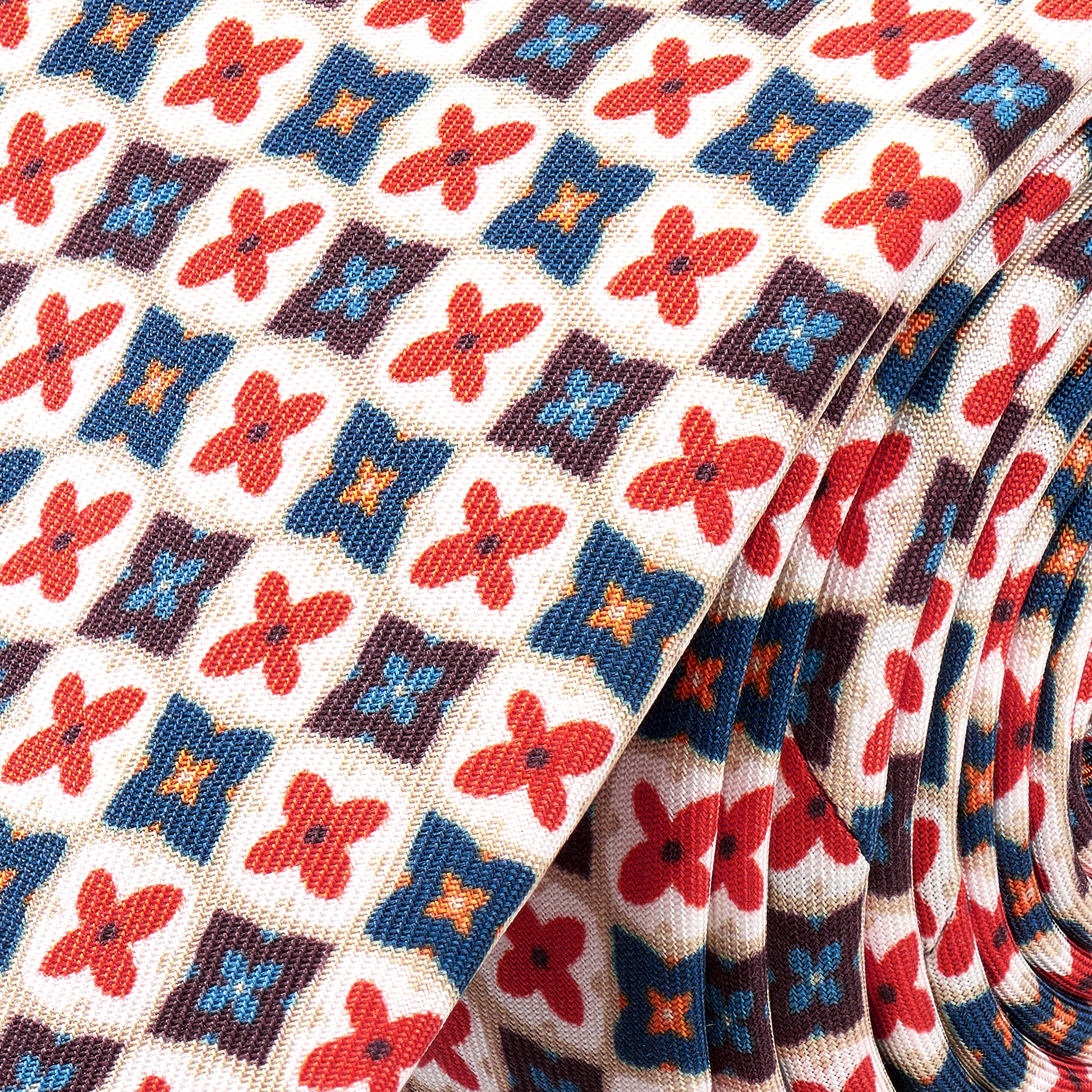 Virtuo | 6 cm Blue and Red Silk Necktie - 2