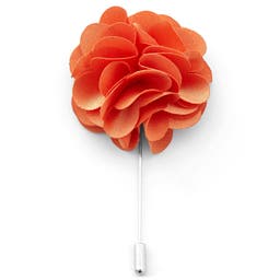 Luxuriöse Orangefarbene Blumen Reversnadel