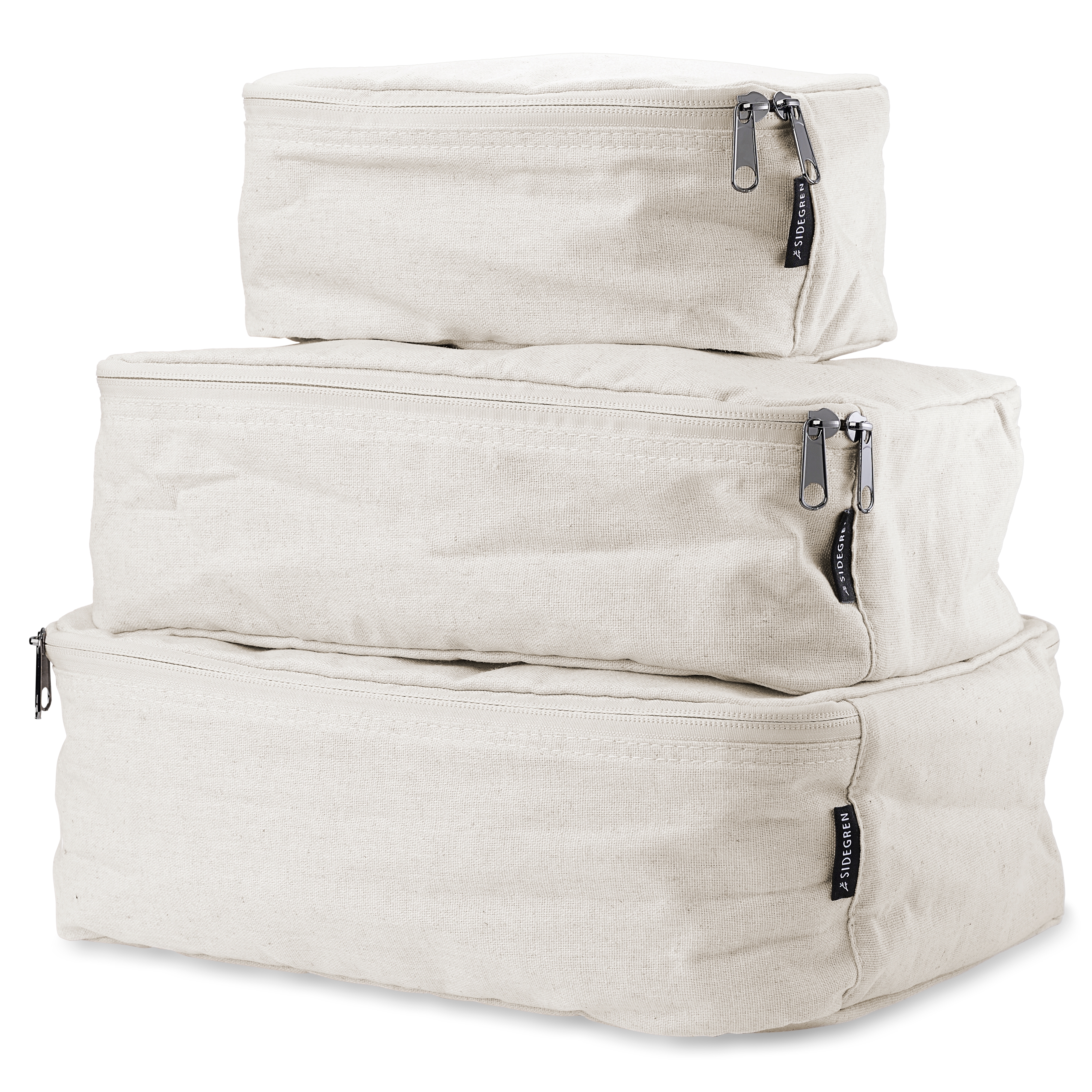 3-pak Cremefarvede Pakkeposer - 2