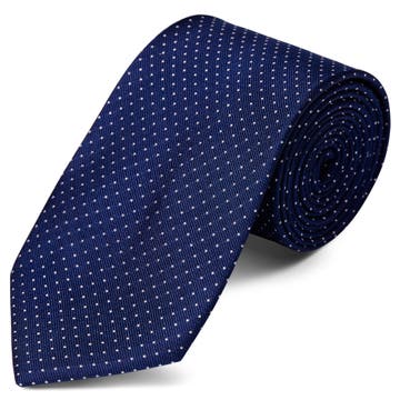 Námořnicky modrá puntíkovaná 8cm kravata