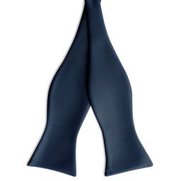 Navy Blue Self-Tie Grosgrain Bow Tie
