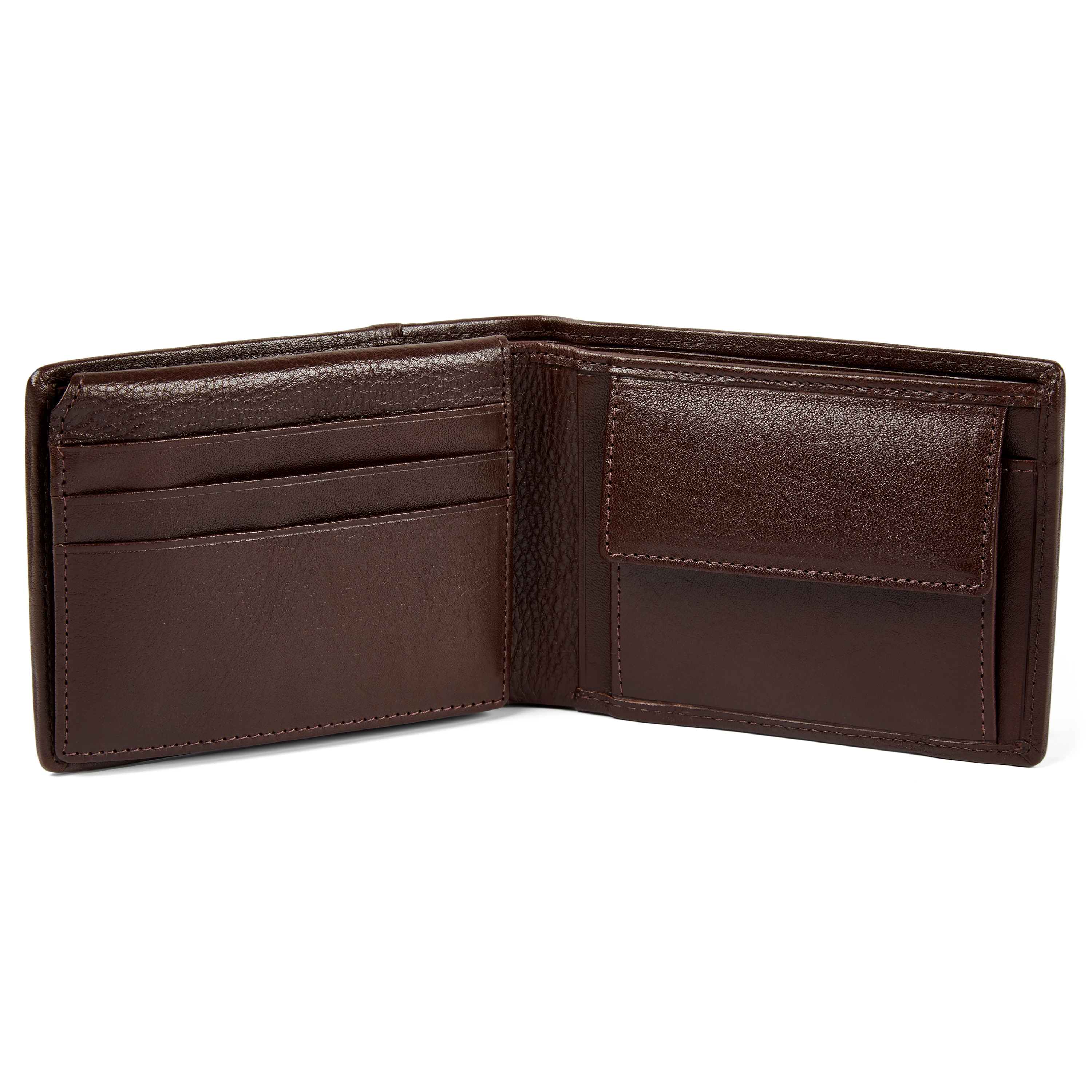 Quilted Brown Leather Wallet - 2