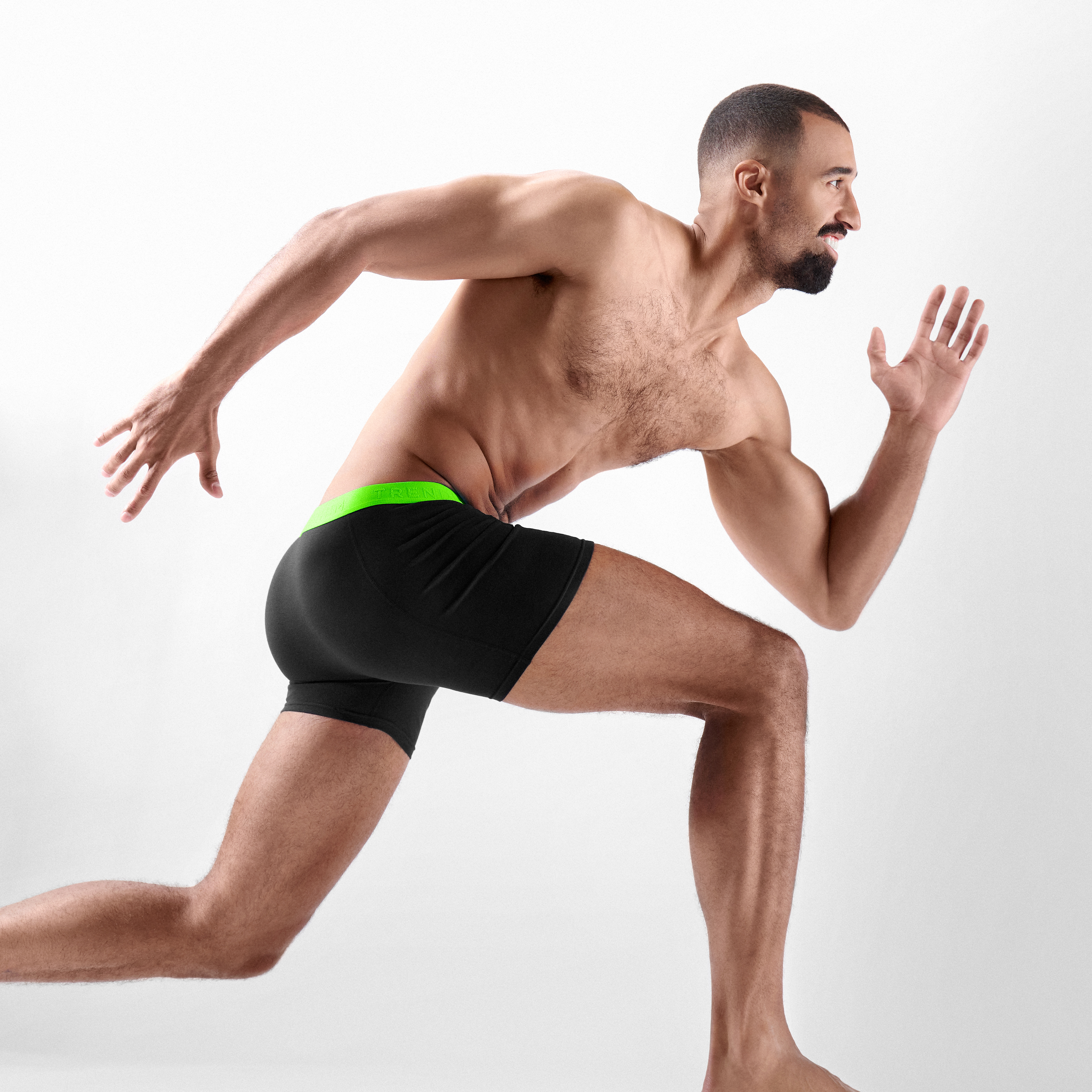 FlexFeel | Boxer in cotone nero con fascia in vita verde neon - 8
