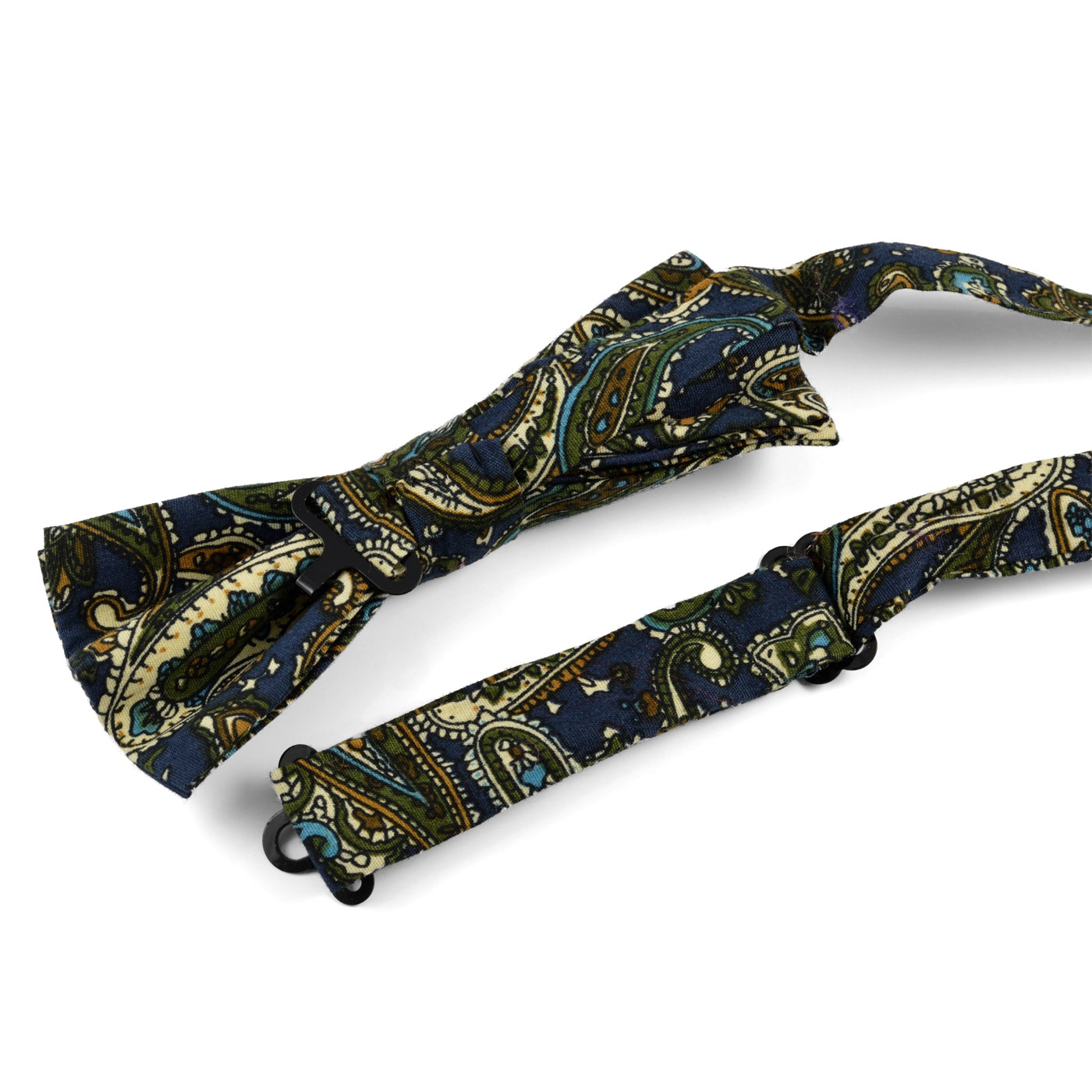 Blå Retro Mønstret Sløyfe - 3