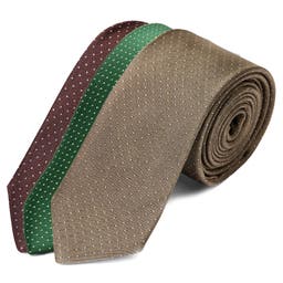 Pöttyös nyakkendő szett