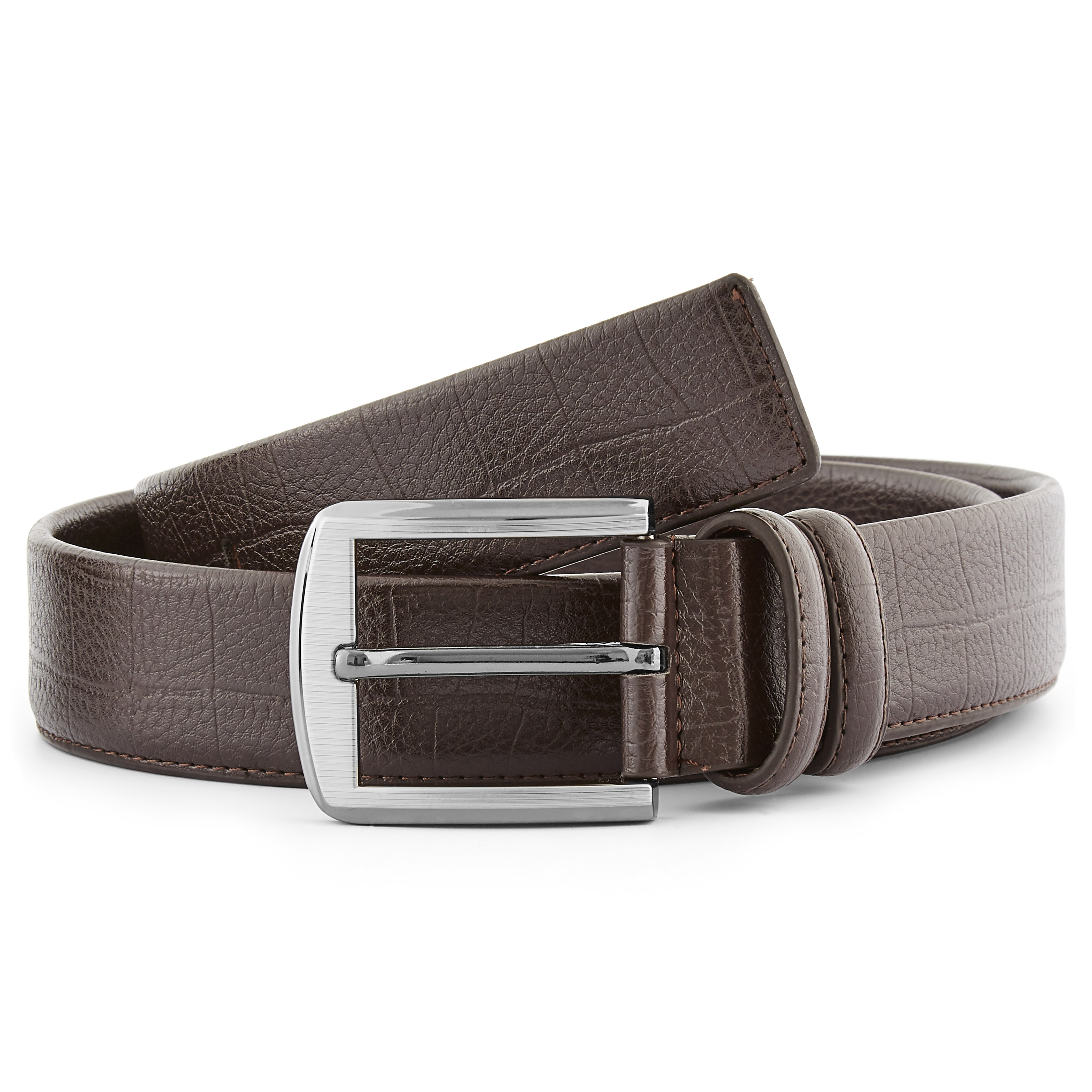 Dark Brown Functional Leather Belt - 1