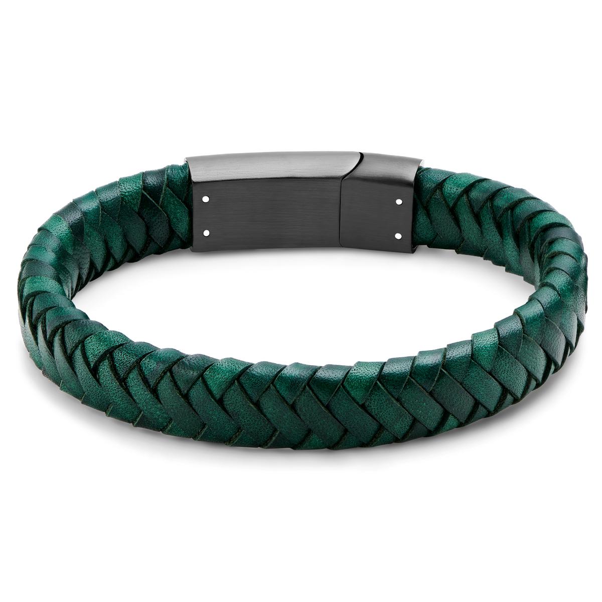Gr nes Geflochtenes Lederarmband Auf Lager Lucleon gr-nes-geflochtenes-lederarmband-auf-lager-lucleon