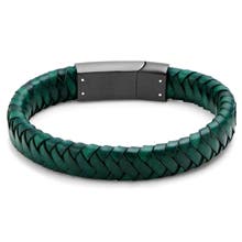 Green leather bracelets