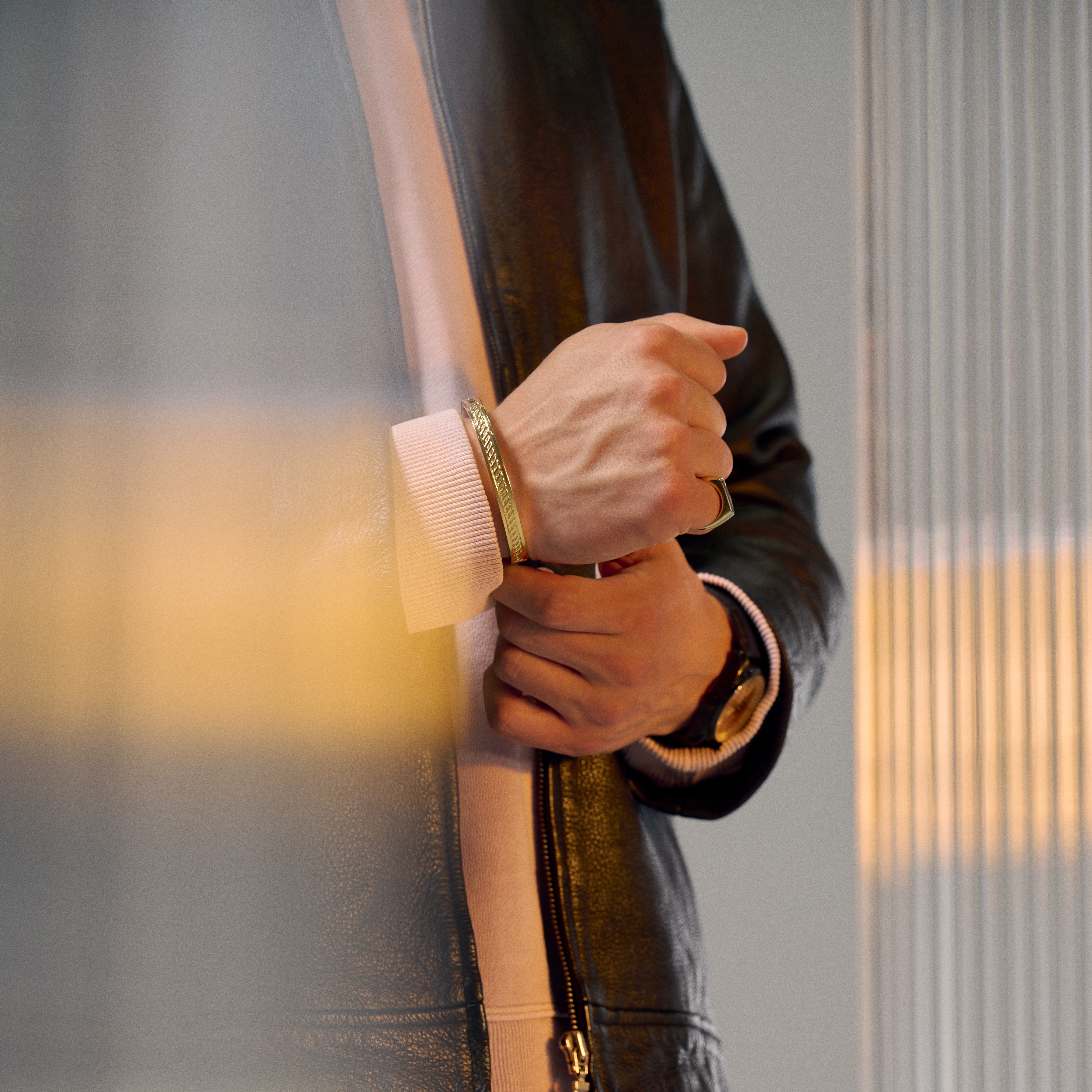 Arie Rope Texture Guldfarvet Armbånd - 2