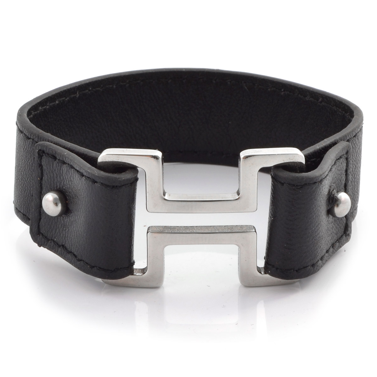 Lederarmband mit Stahlfront  - 1