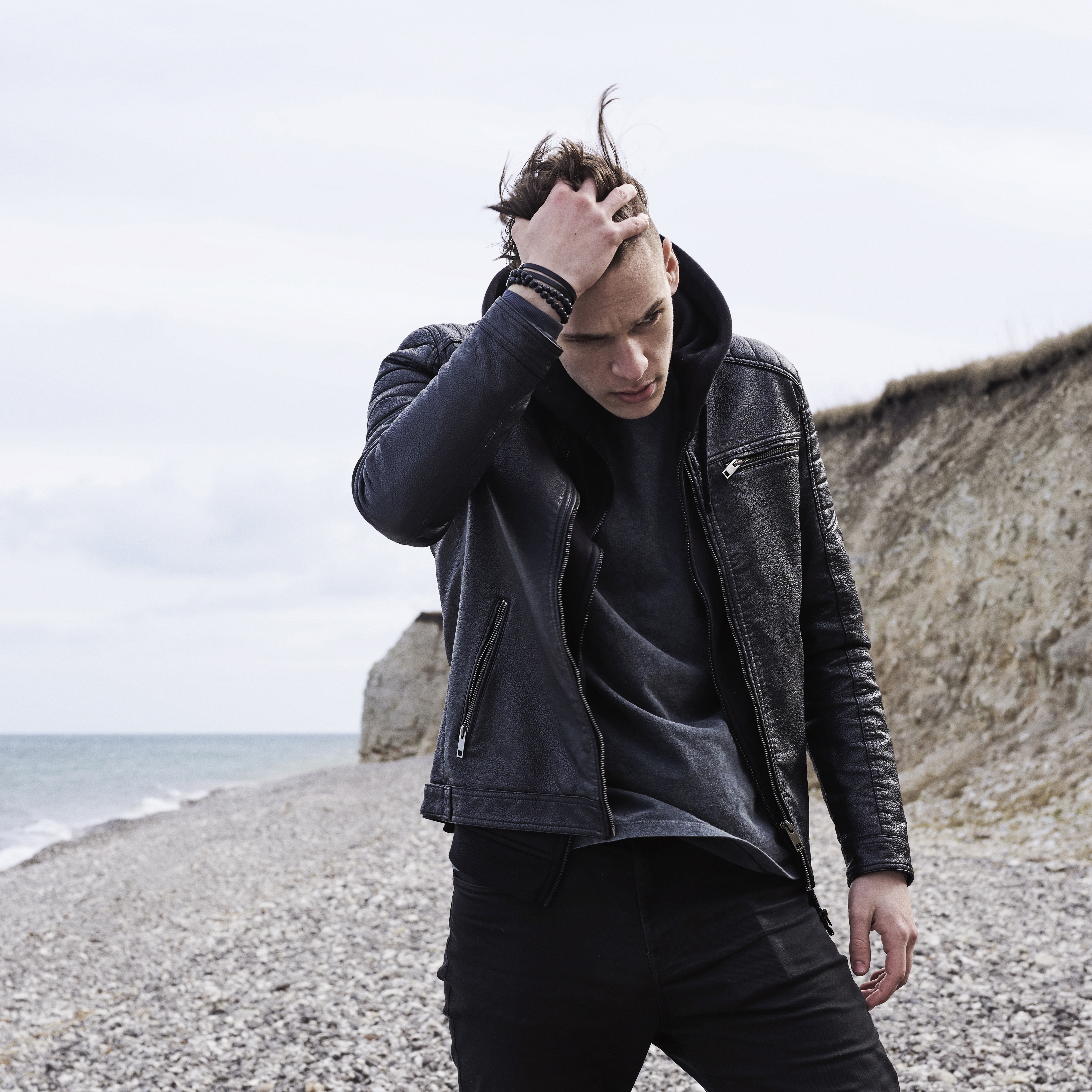 Ankh Schwarzes &amp; Silberfarbenes Armbandset - 5