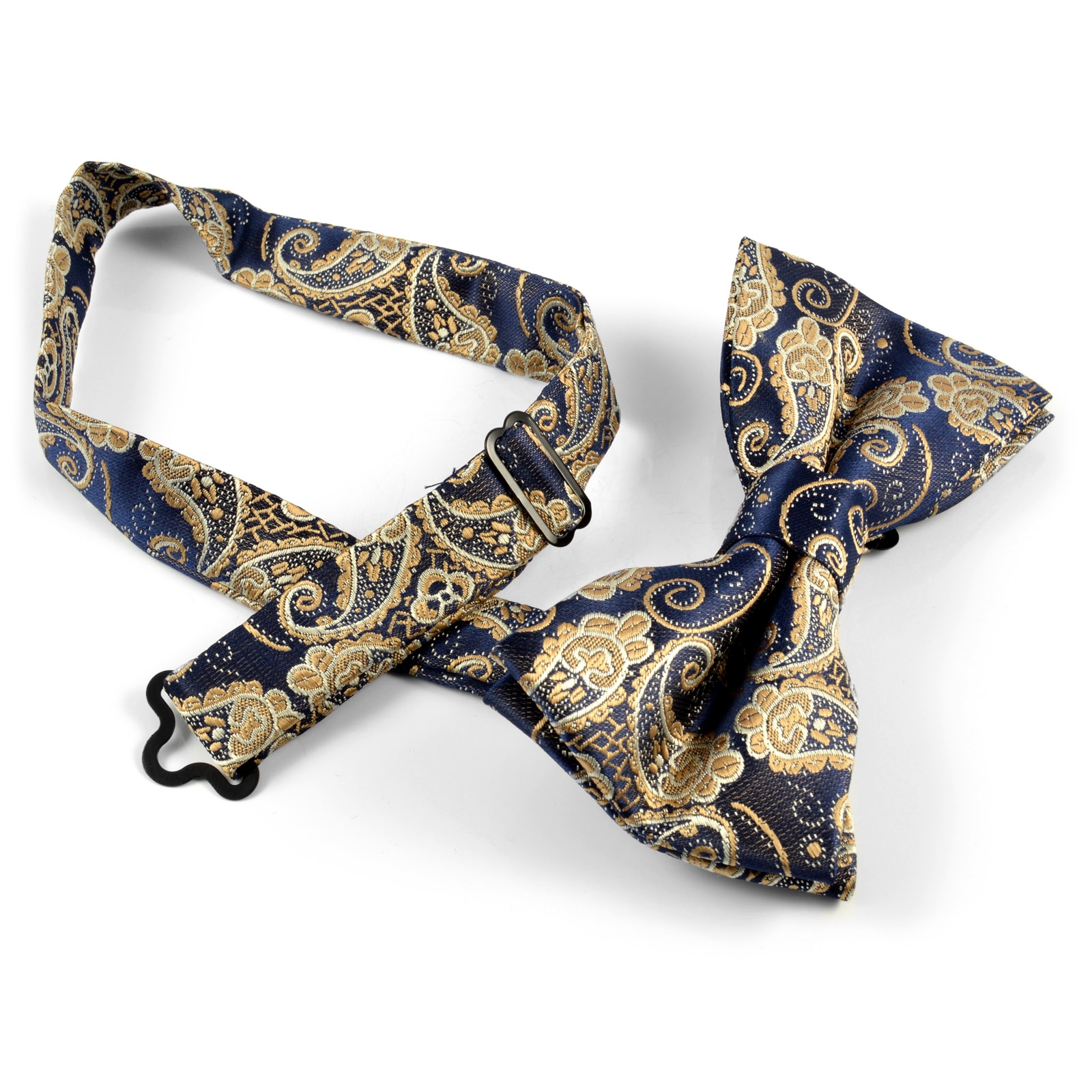 Kék színű kasmírmintás csokornyakkendő - 2