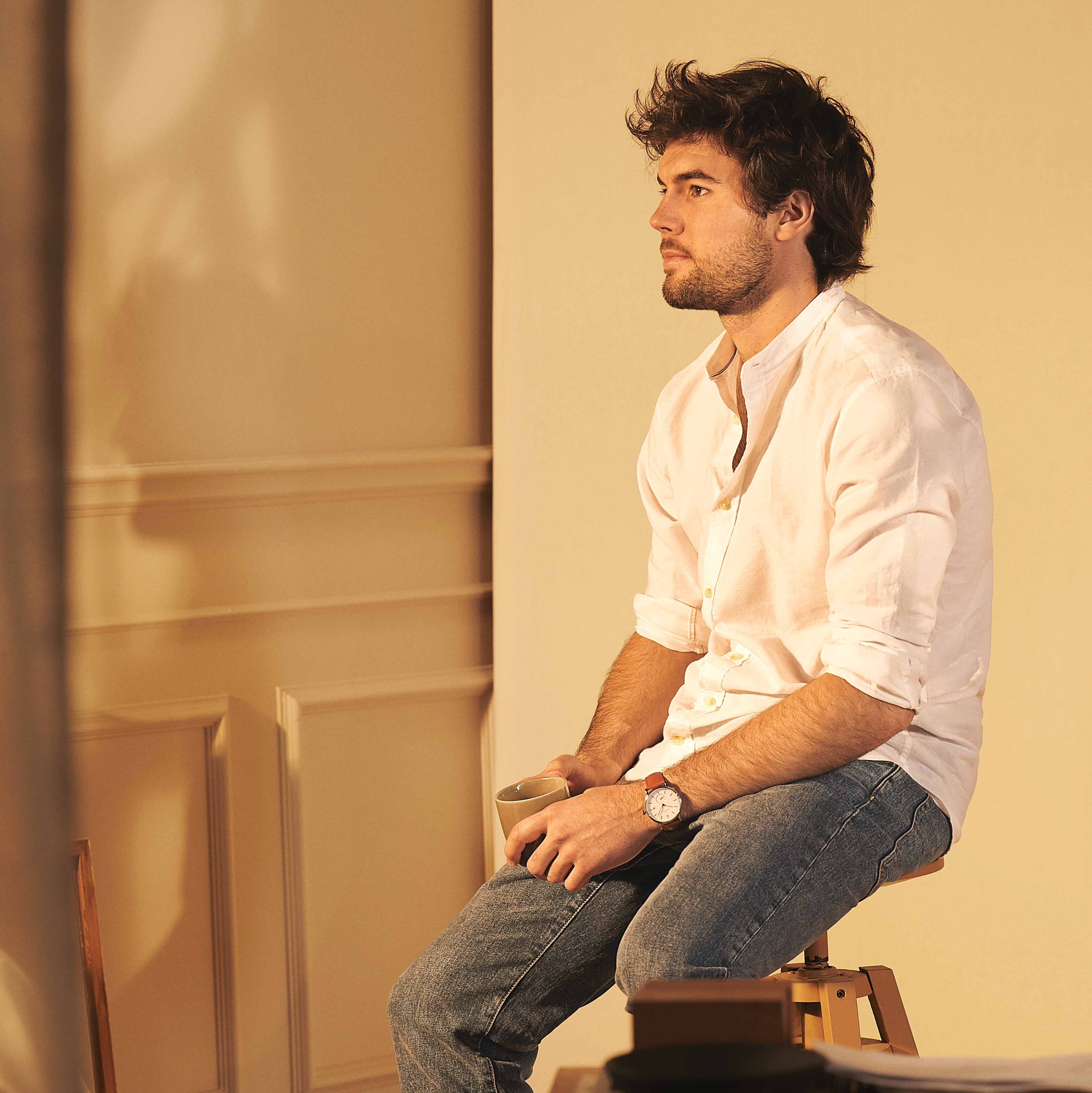 Axel | Cognacbraune silberfarbene Edelstahluhr - 4