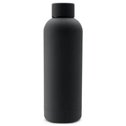 Wasserflasche | 500 ml | Schwarzer Edelstahl Wasserflasche | 500 ml | Schwarzer Edelstahl