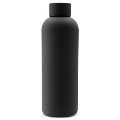 Botella de agua | 500 ml | acero inoxidable negro Botella de agua | 500 ml | acero inoxidable negro