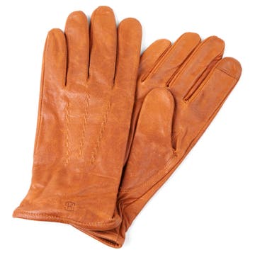 Svetlohnedé kožené rukavice