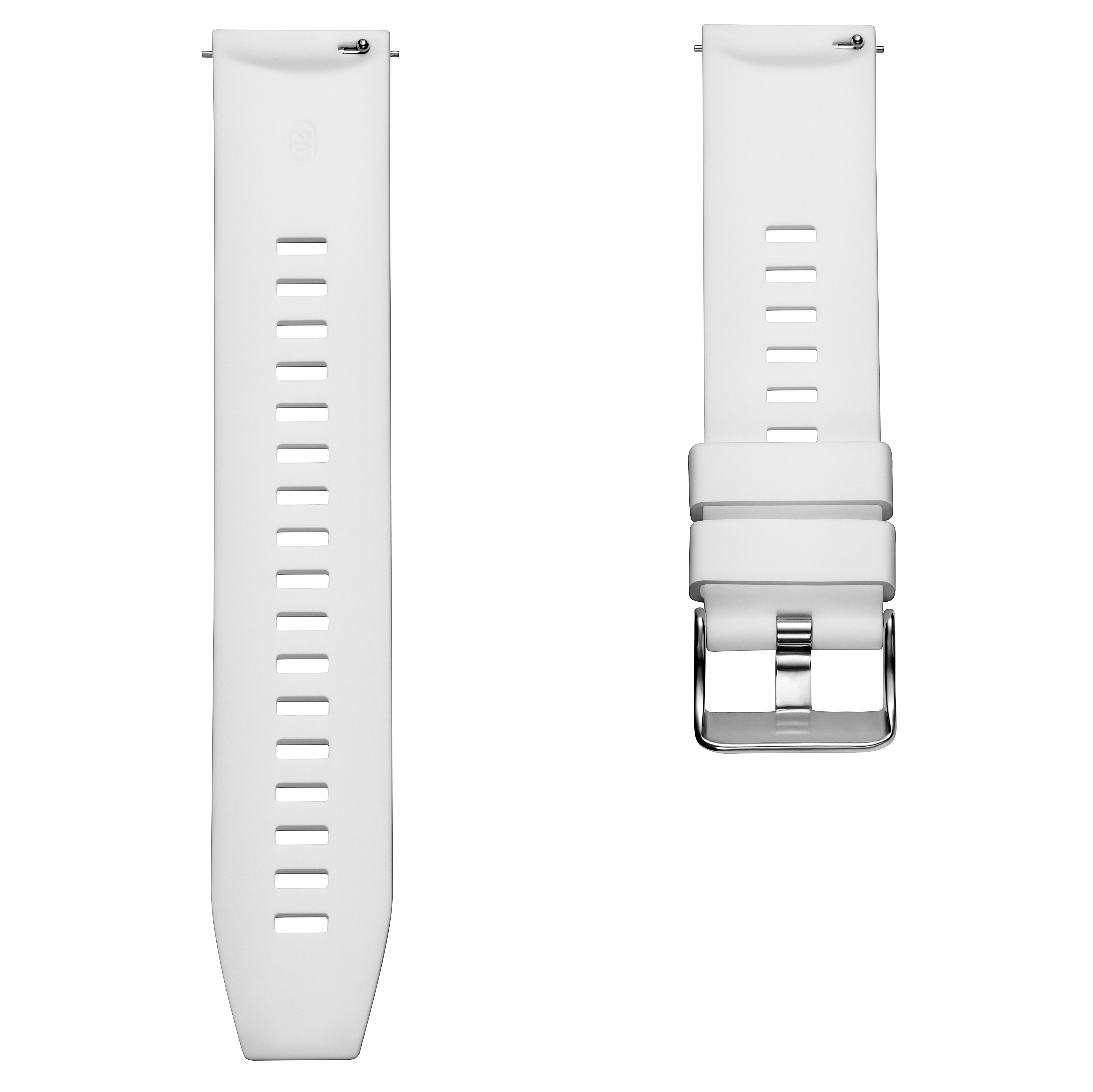 Weiße 20-mm-Silikon-Sportarmbänder - 3