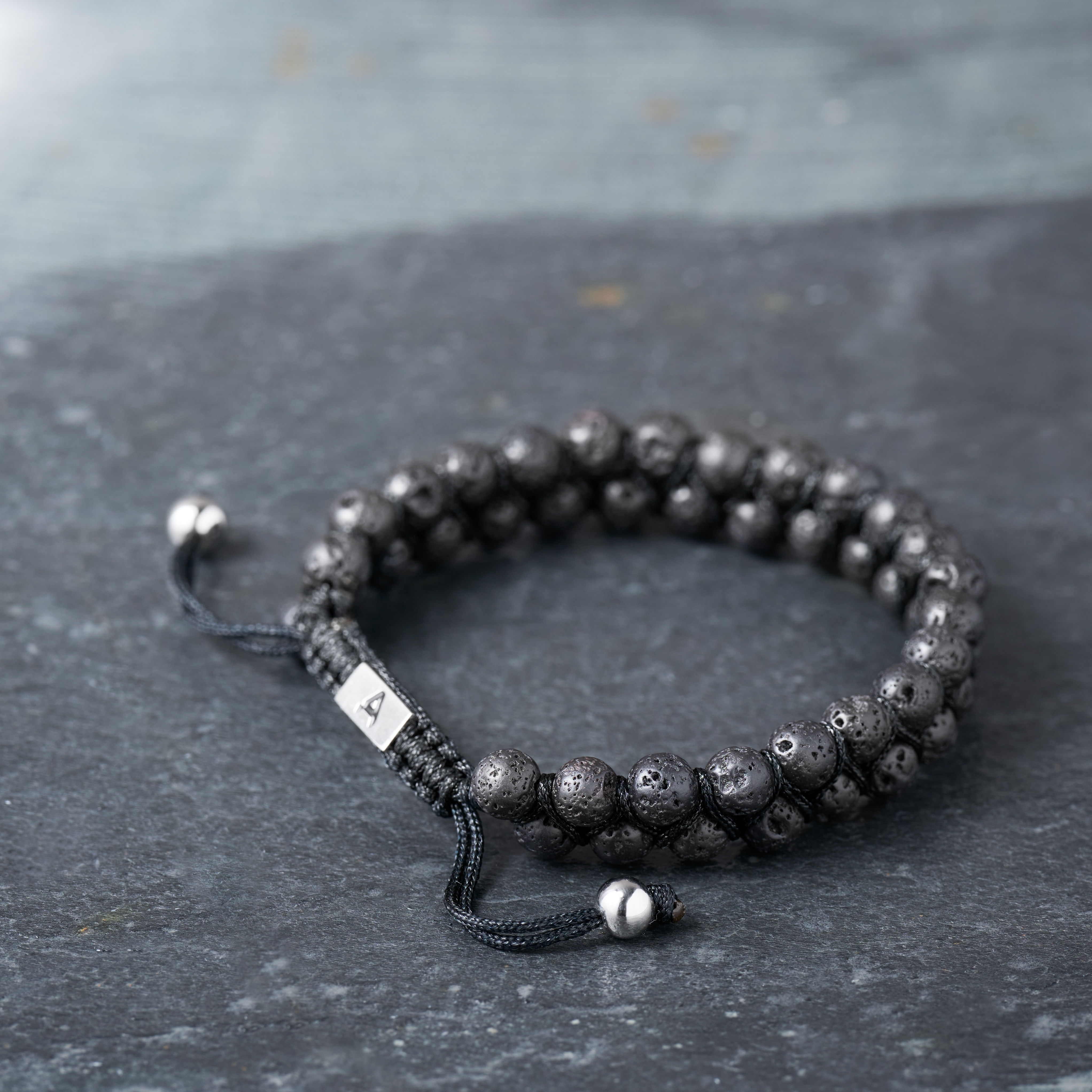 Sanatio Dubbelradigt Armband Lavastenar - 6