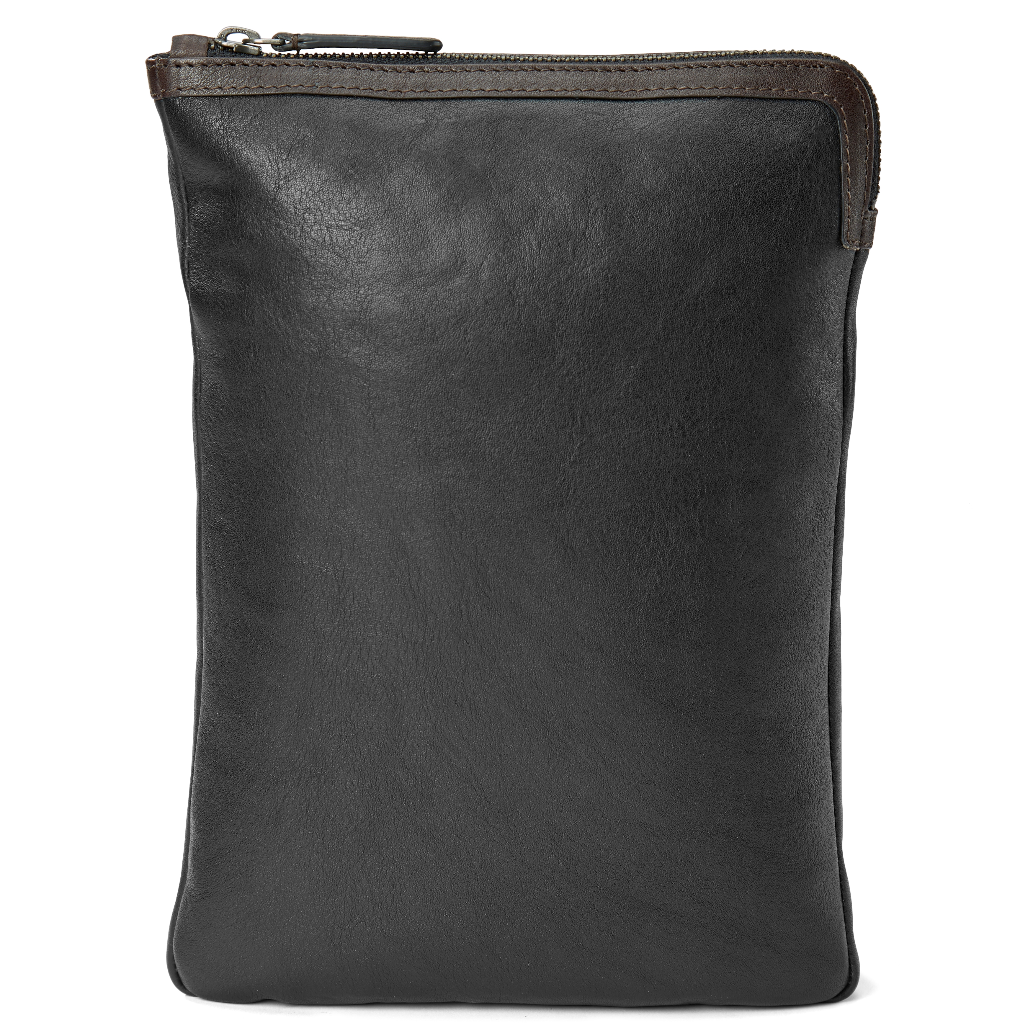 Liam Schwarze & Dunkelbraune Leder Tablethülle - 5