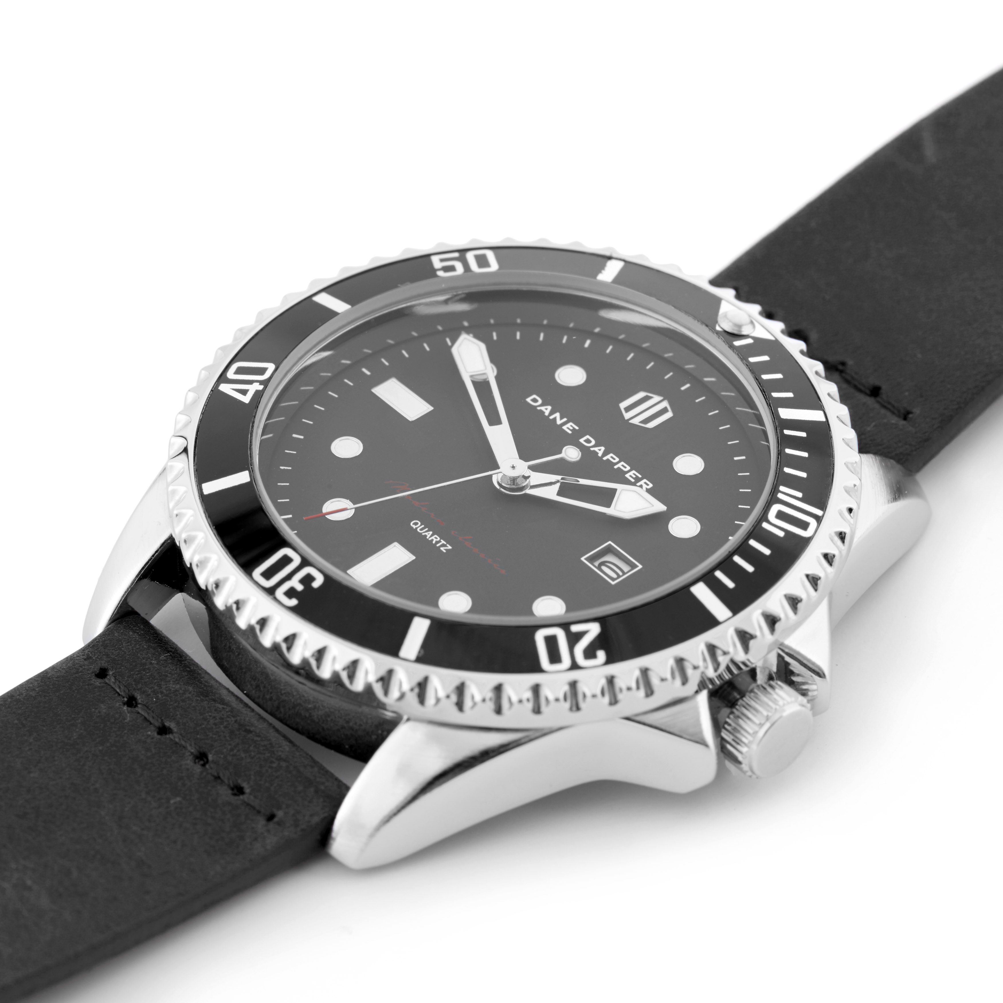 Leather Onyx Mariner Watch - 2
