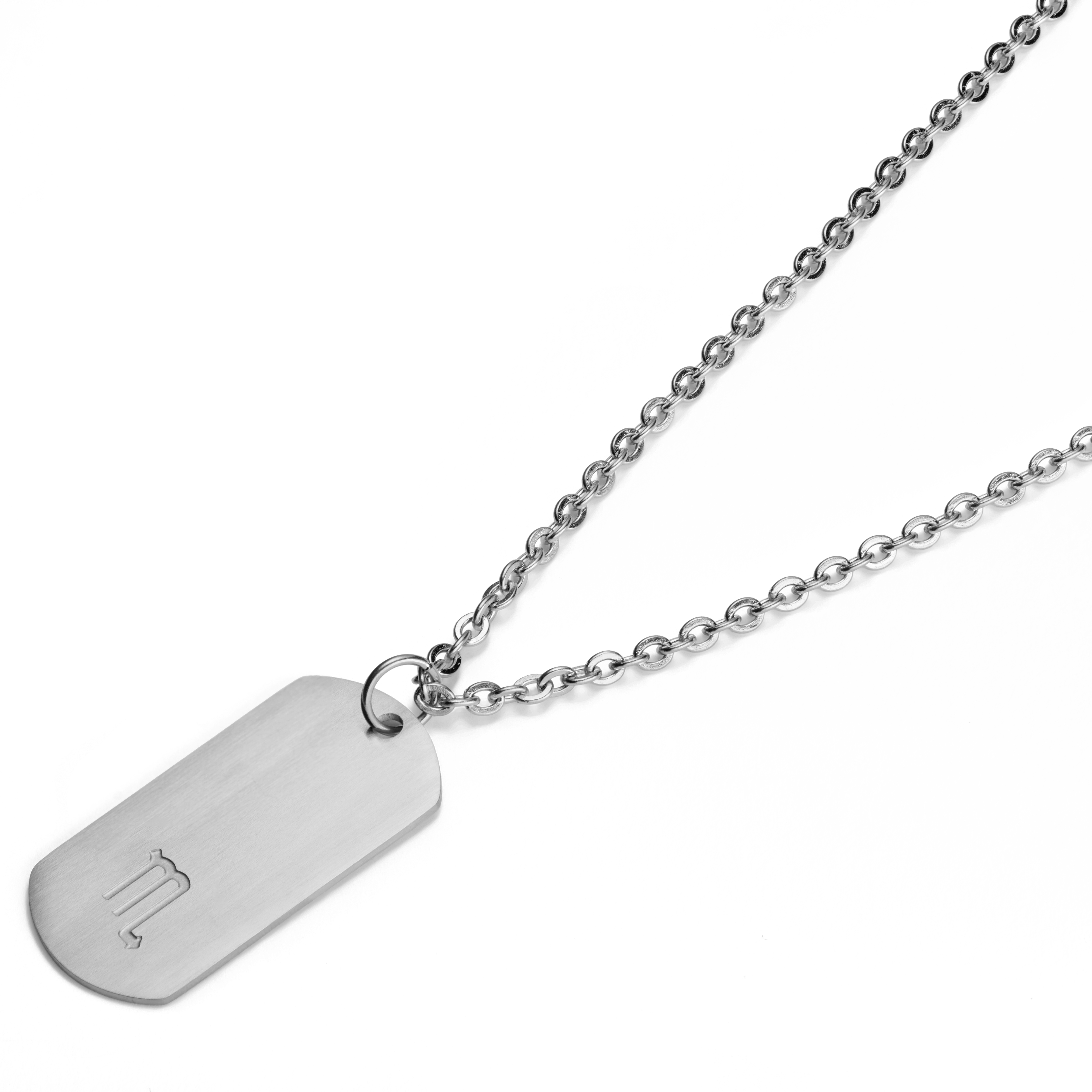 Сребристо стоманено колие зодия Скорпион - 5