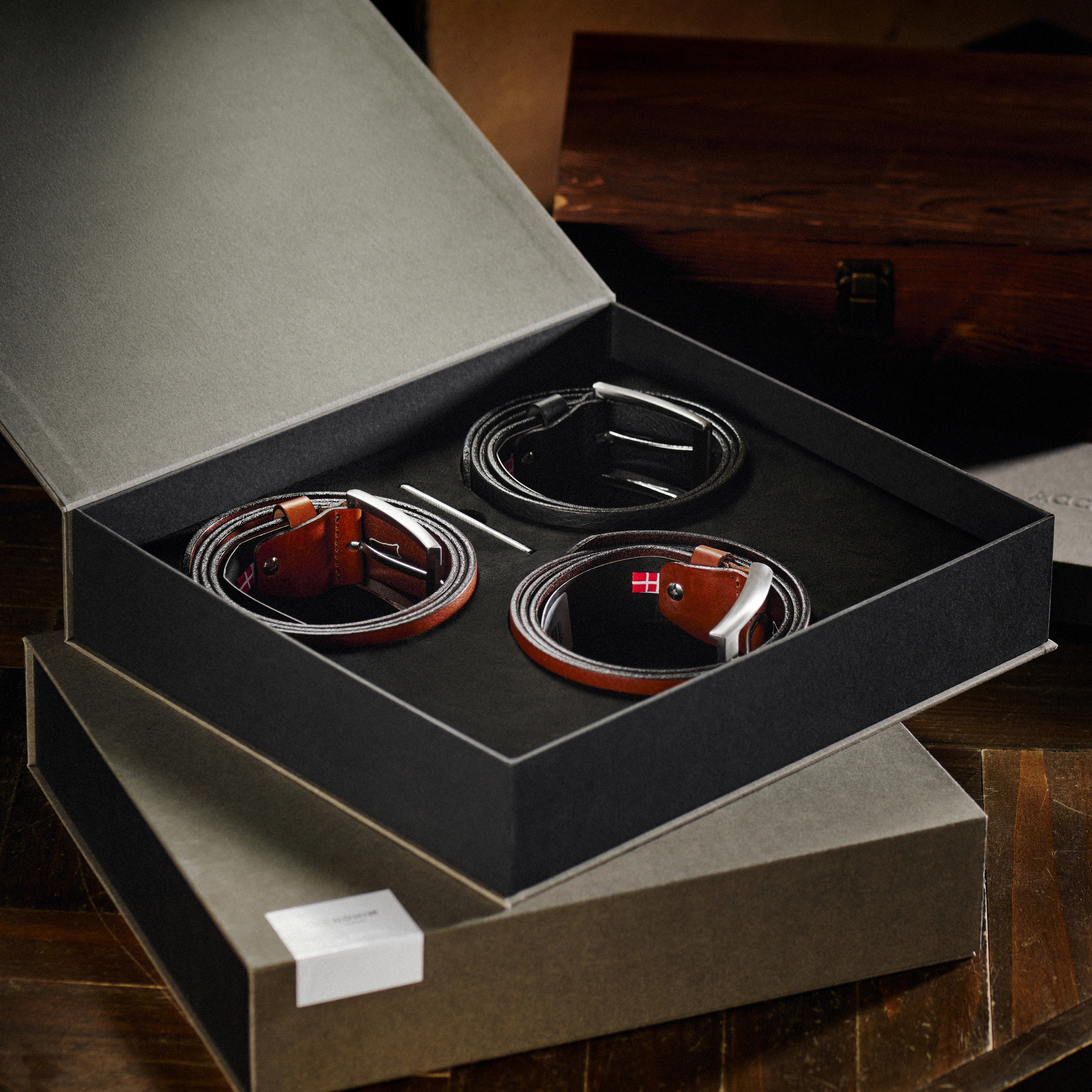 85 cm Læder Bælte Gaveæske - 5