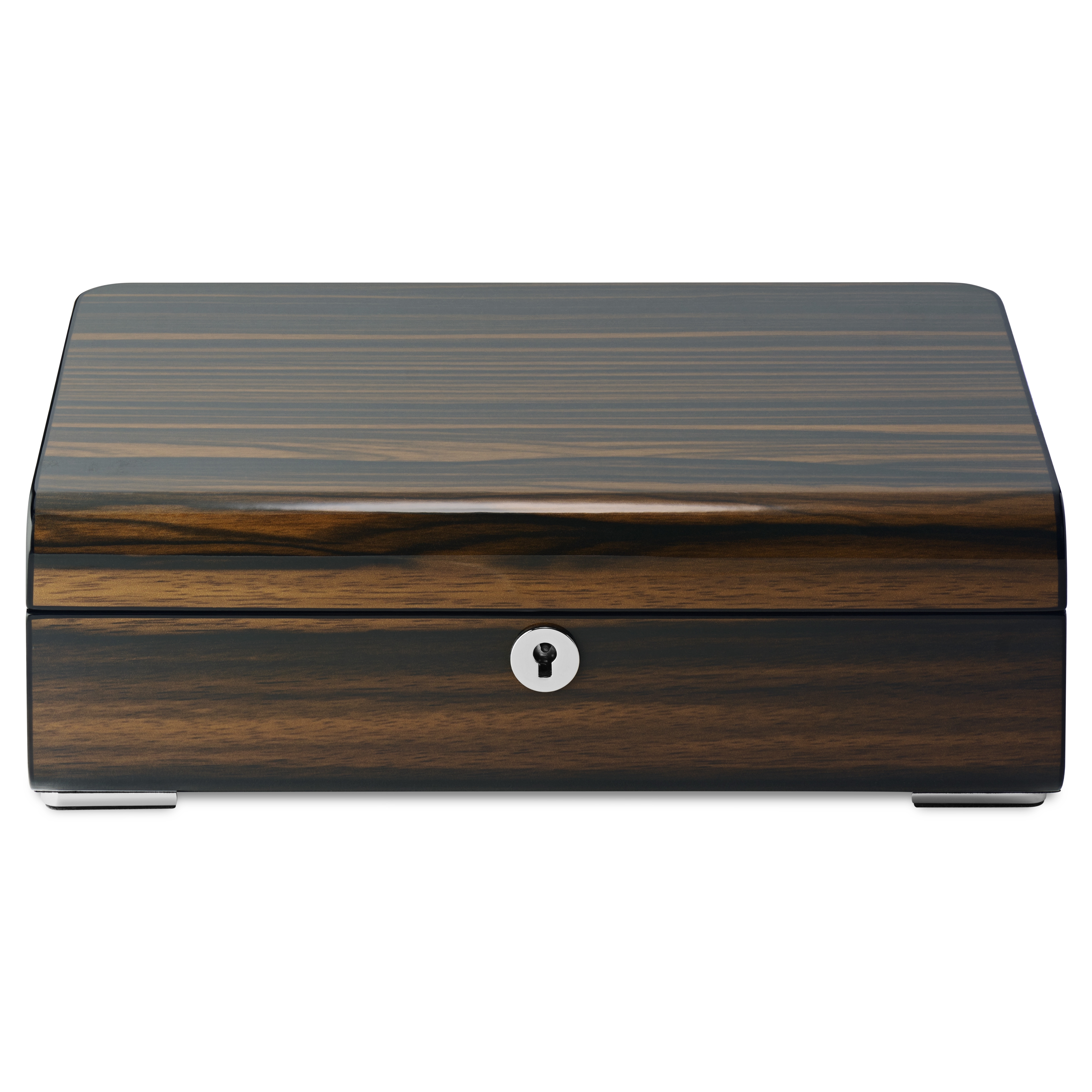 6 Slot Ebony Veneer Watch and Cufflink Box - 3