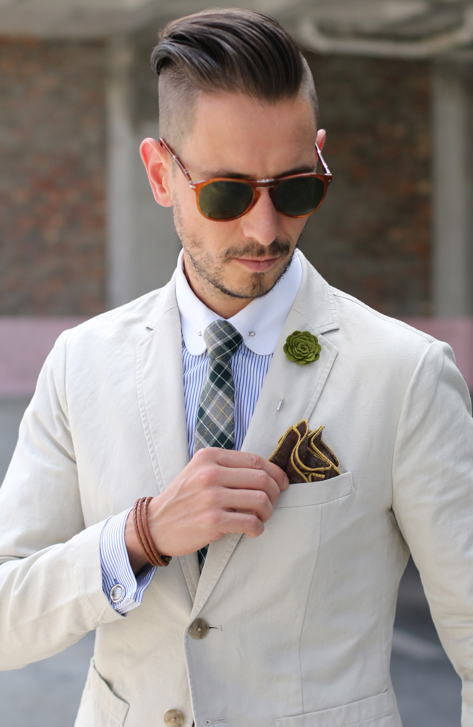 Zelený špendlík do klopy Ruža - 4