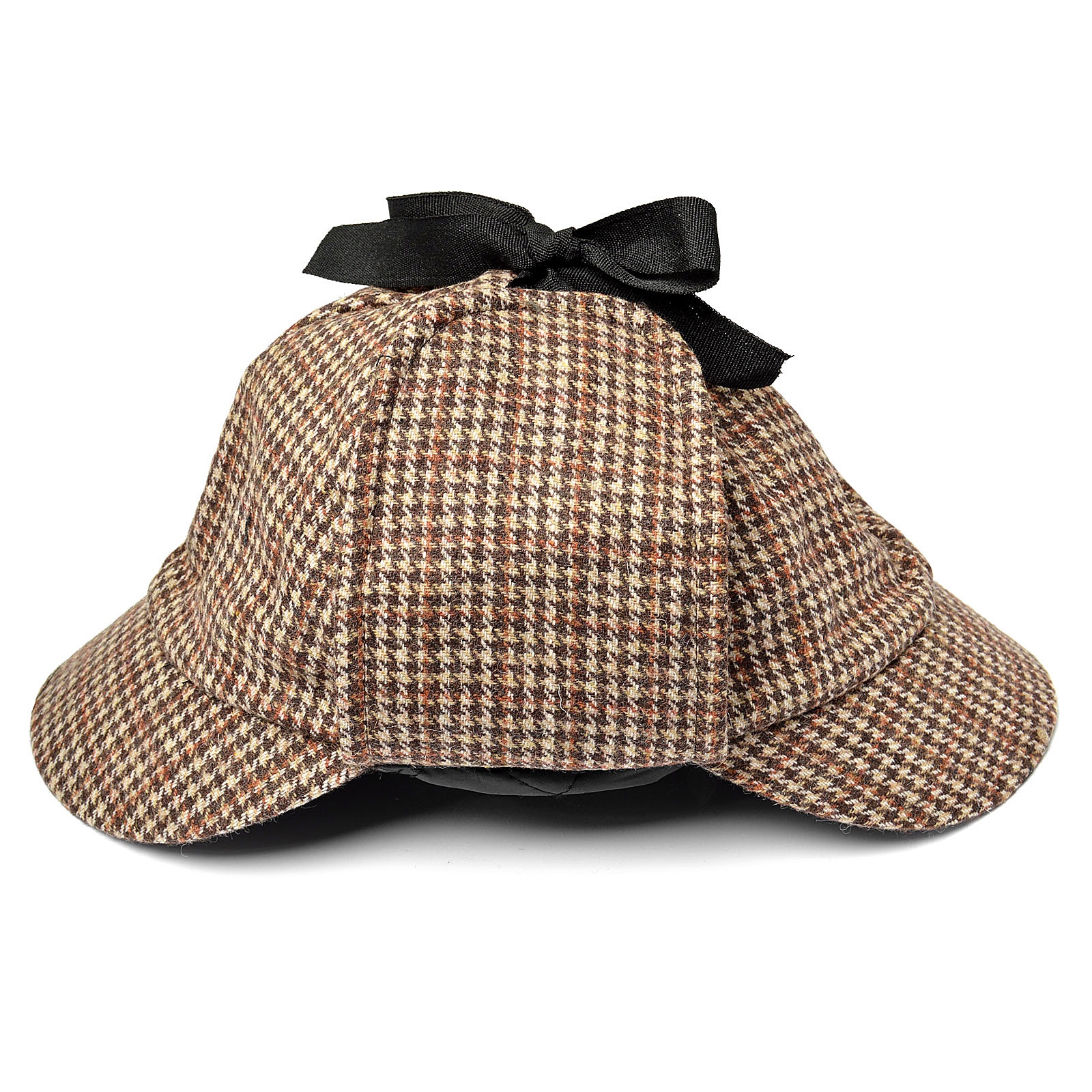 Gorra cervadora a cuadros marrón - 2