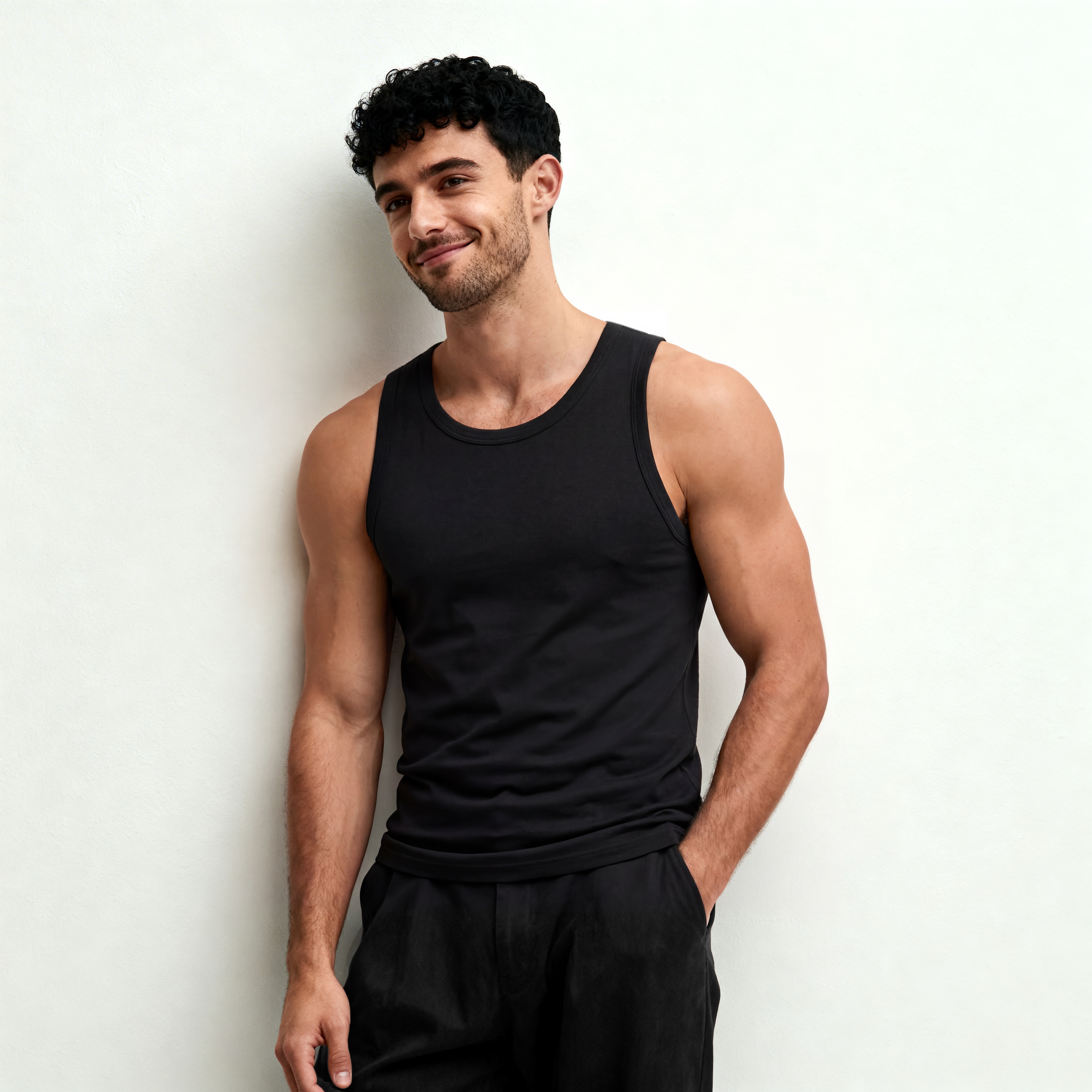 TrueFeel | Black Cotton Tank Top - 3