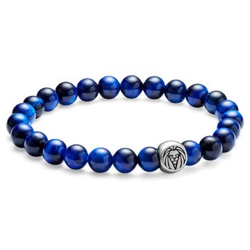 Dark Blue Tiger’s Eye Beaded Bracelet Dark Blue Tiger’s Eye Beaded Bracelet