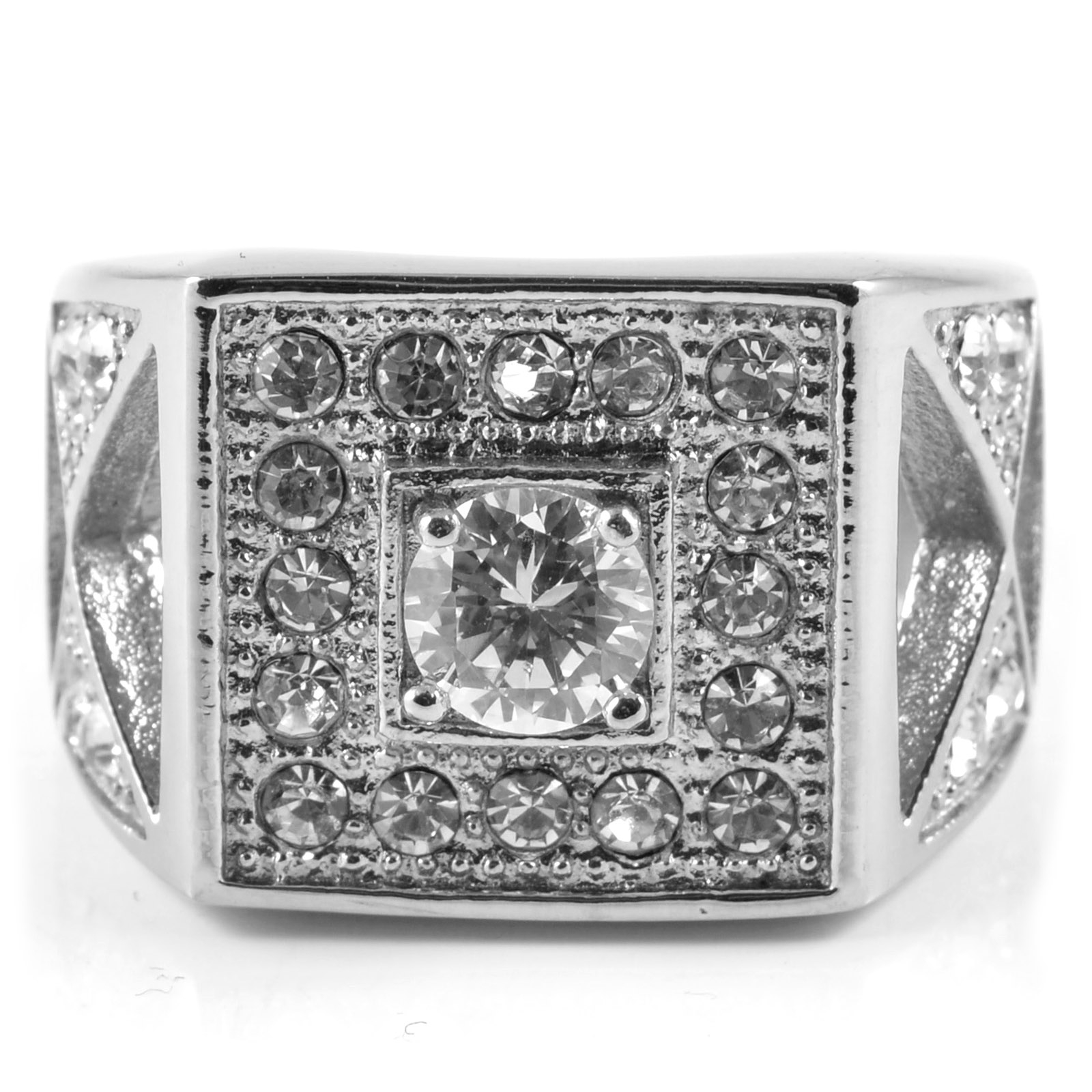 Royal Clear Zirconia Steel Ring - 2