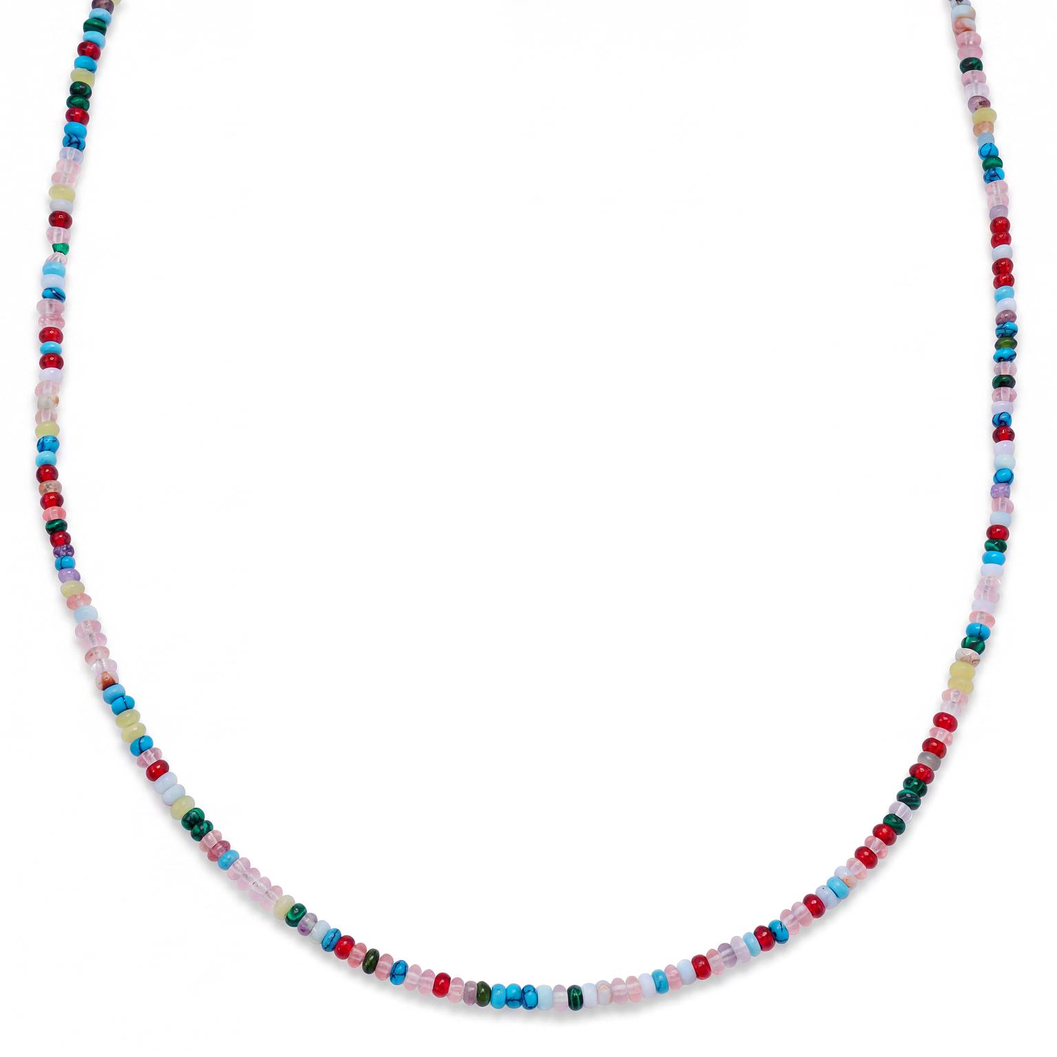 Pearlmania | Stardust Multicolour Glass Bead Necklace Pearlmania | Stardust Multicolour Glass Bead Necklace