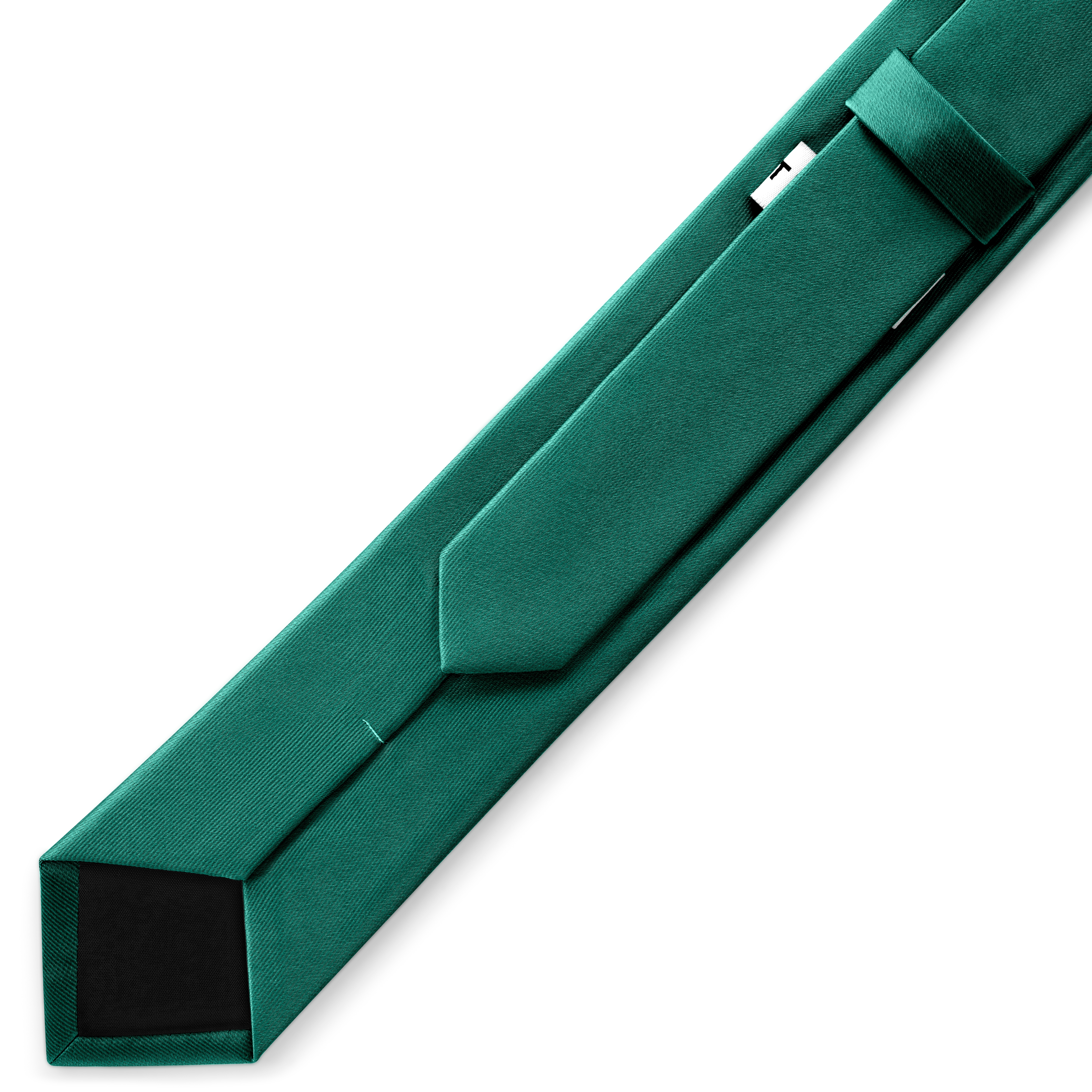 6 cm Emerald Green Satin Skinny Tie - 3