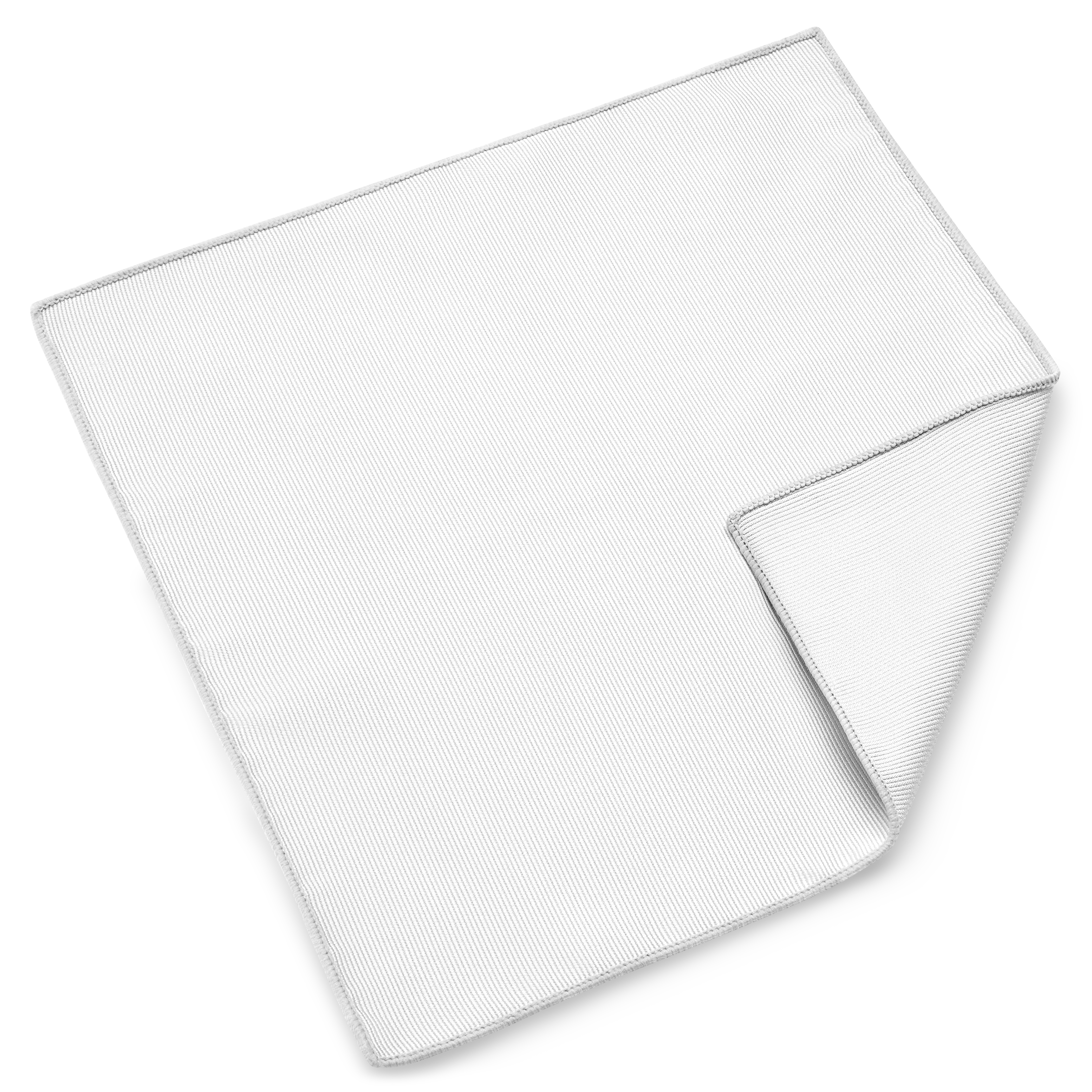White Grosgrain Pocket Square - 4