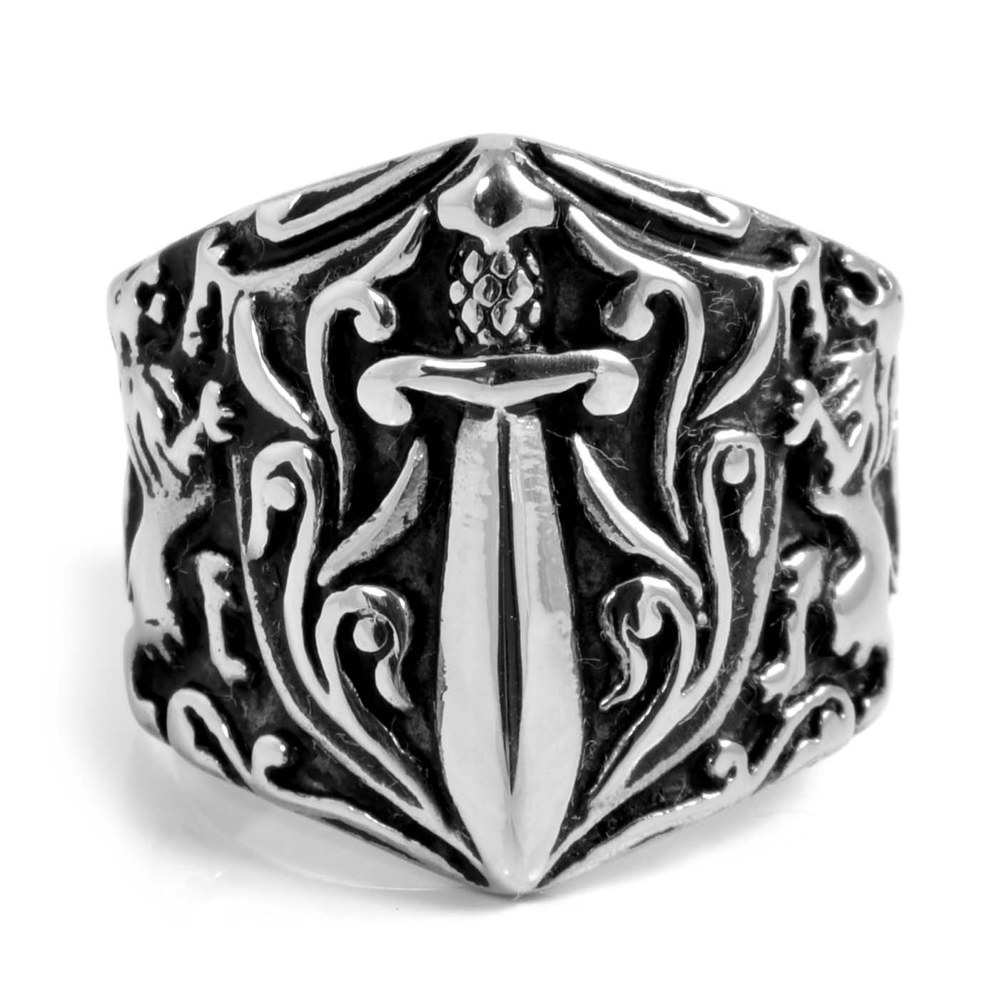 Čelični prsten s mačem i lavom - 2