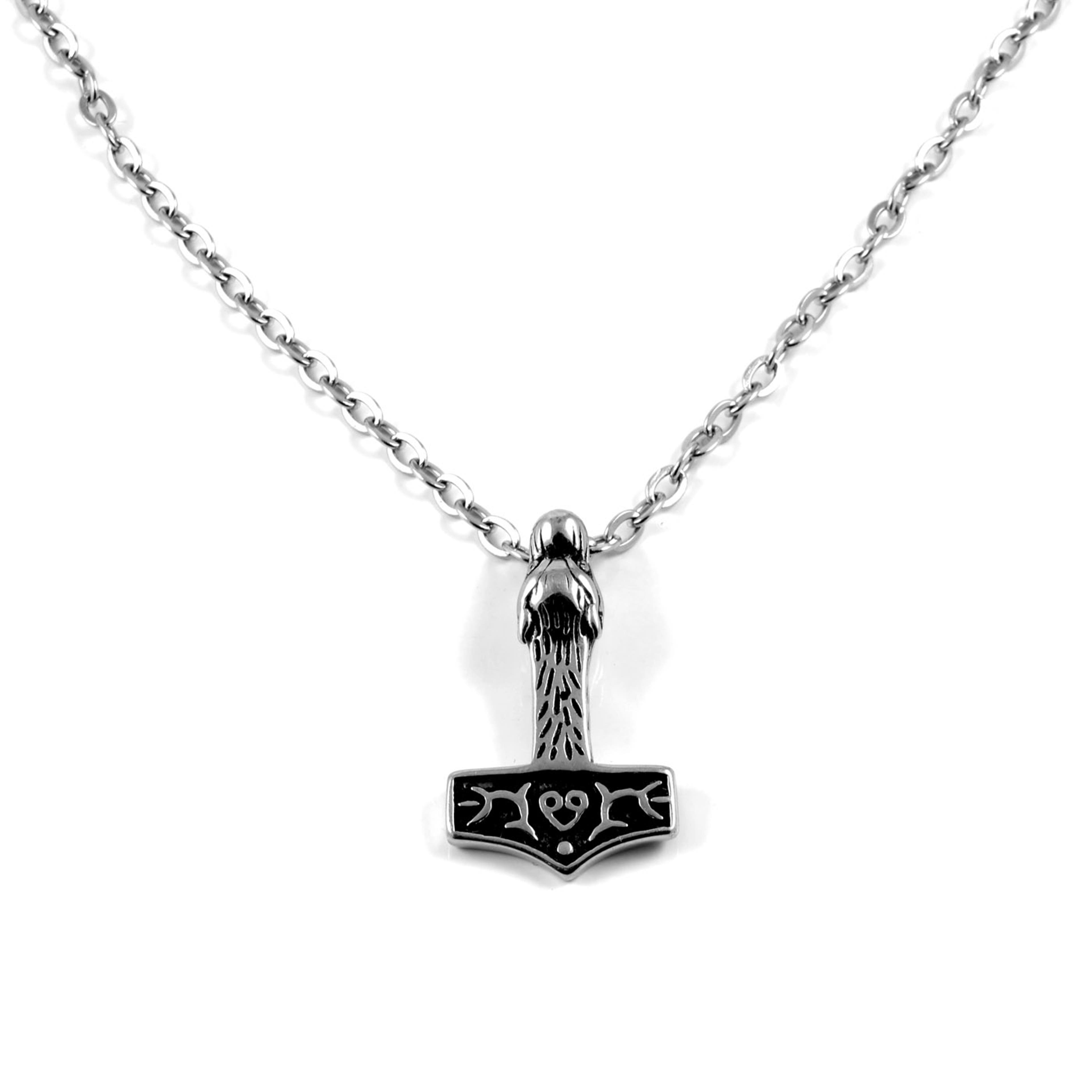 Dragon Thor’s Hammer Steel Necklace