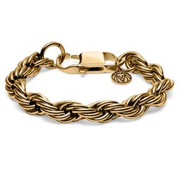 Amager | 10mm Gold-Tone Stainless Steel Rope Chain Bracelet