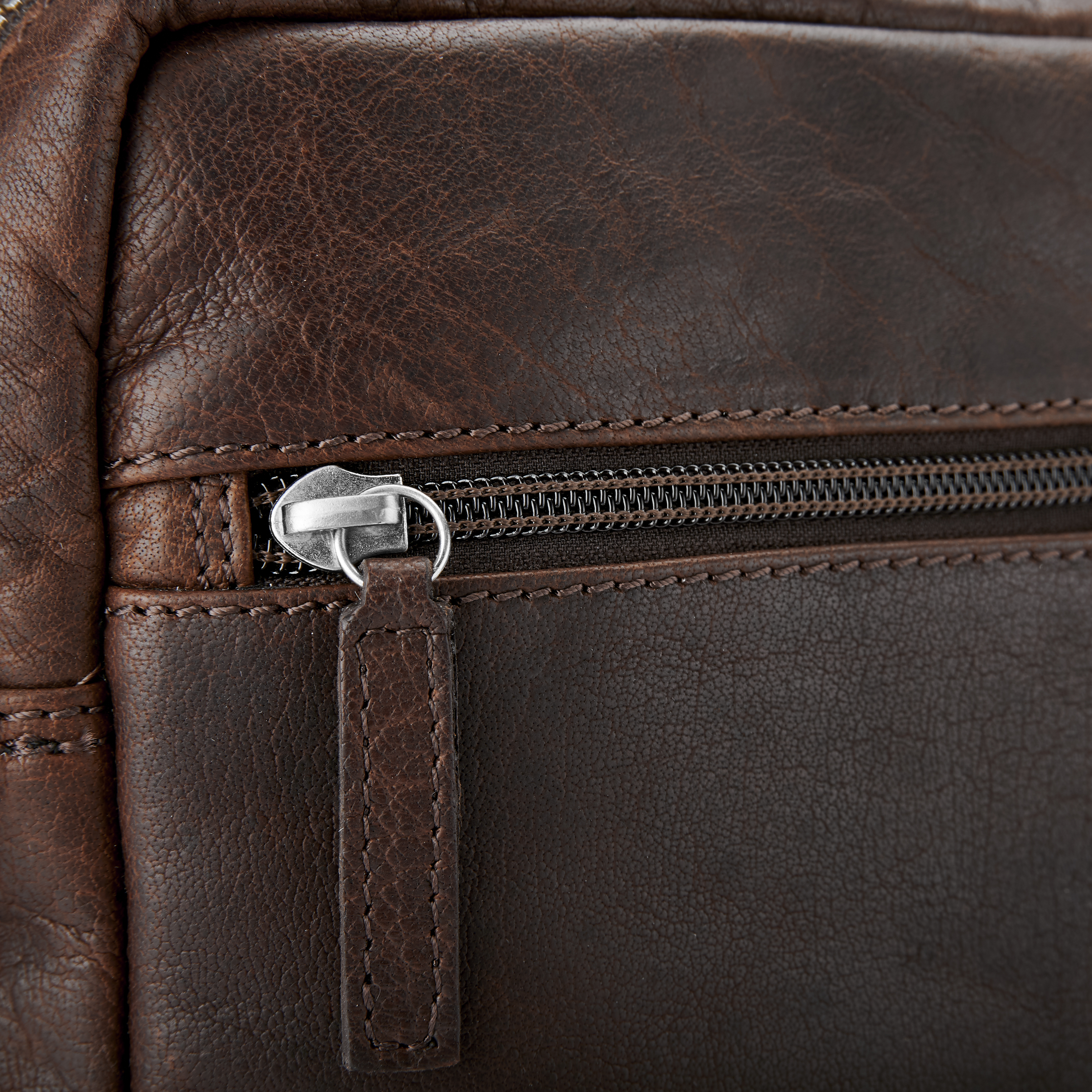 Bolso urbano clásico de cuero marrón Montreal - 10