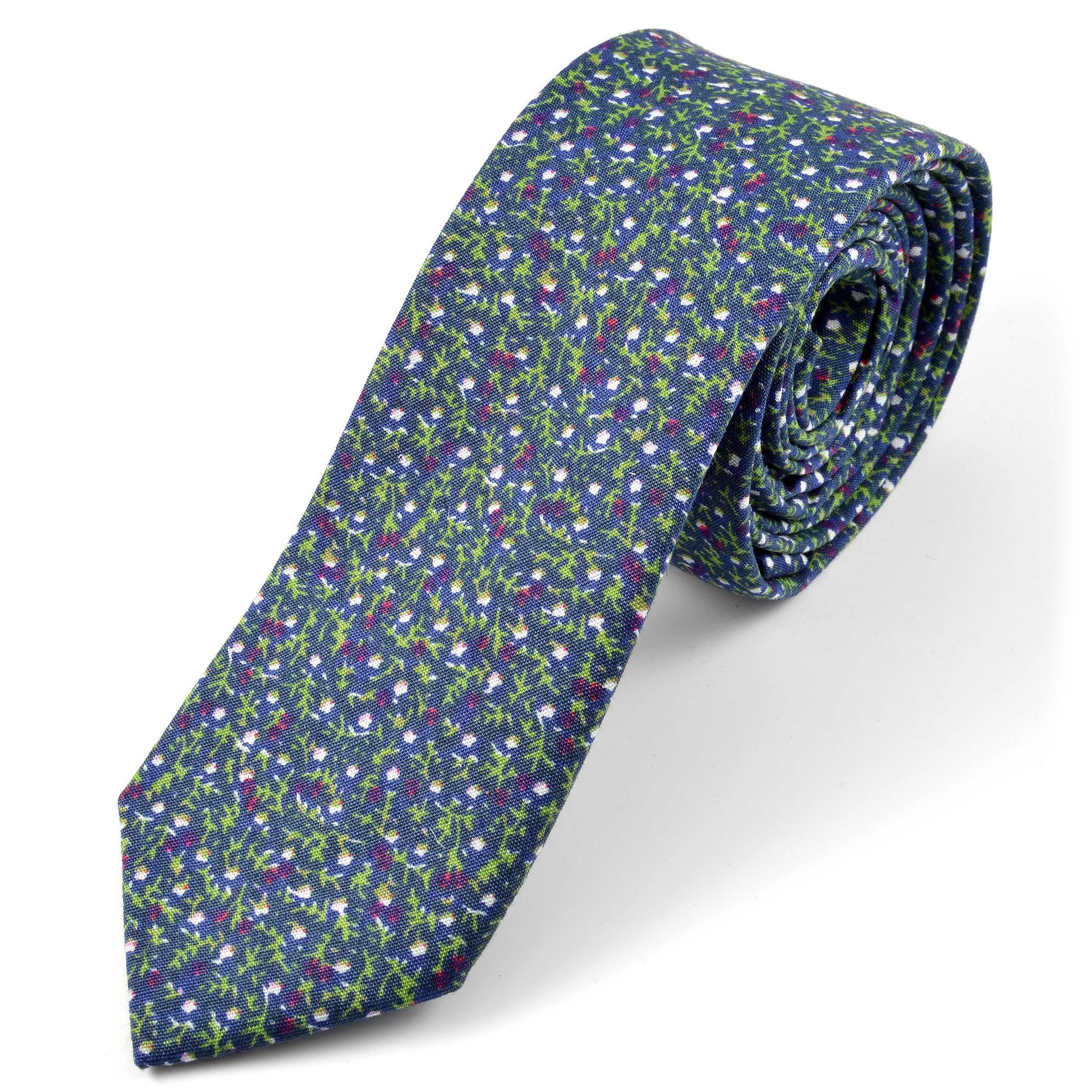 Mørkeblått Forrest Bomullsslips - 1