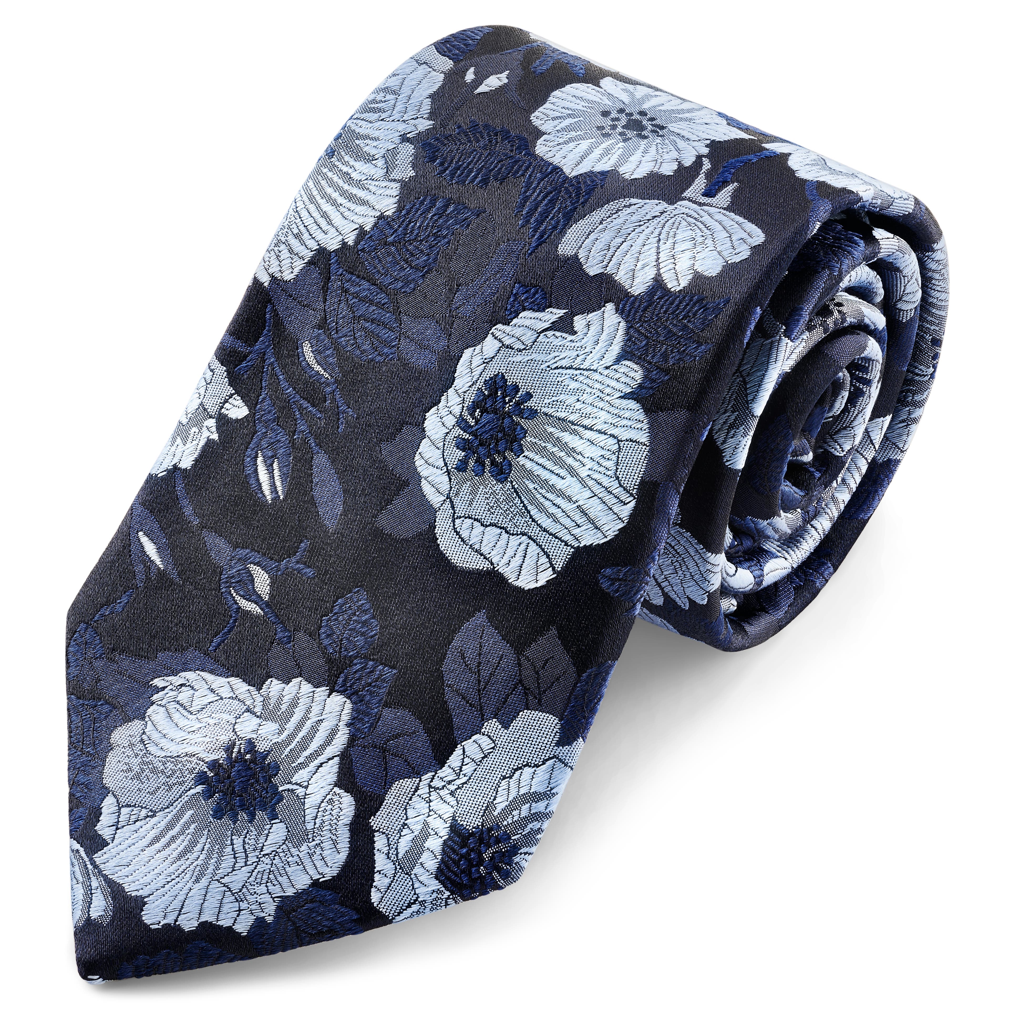 Dianthus | Corbata de seda floral azul de 8 cm