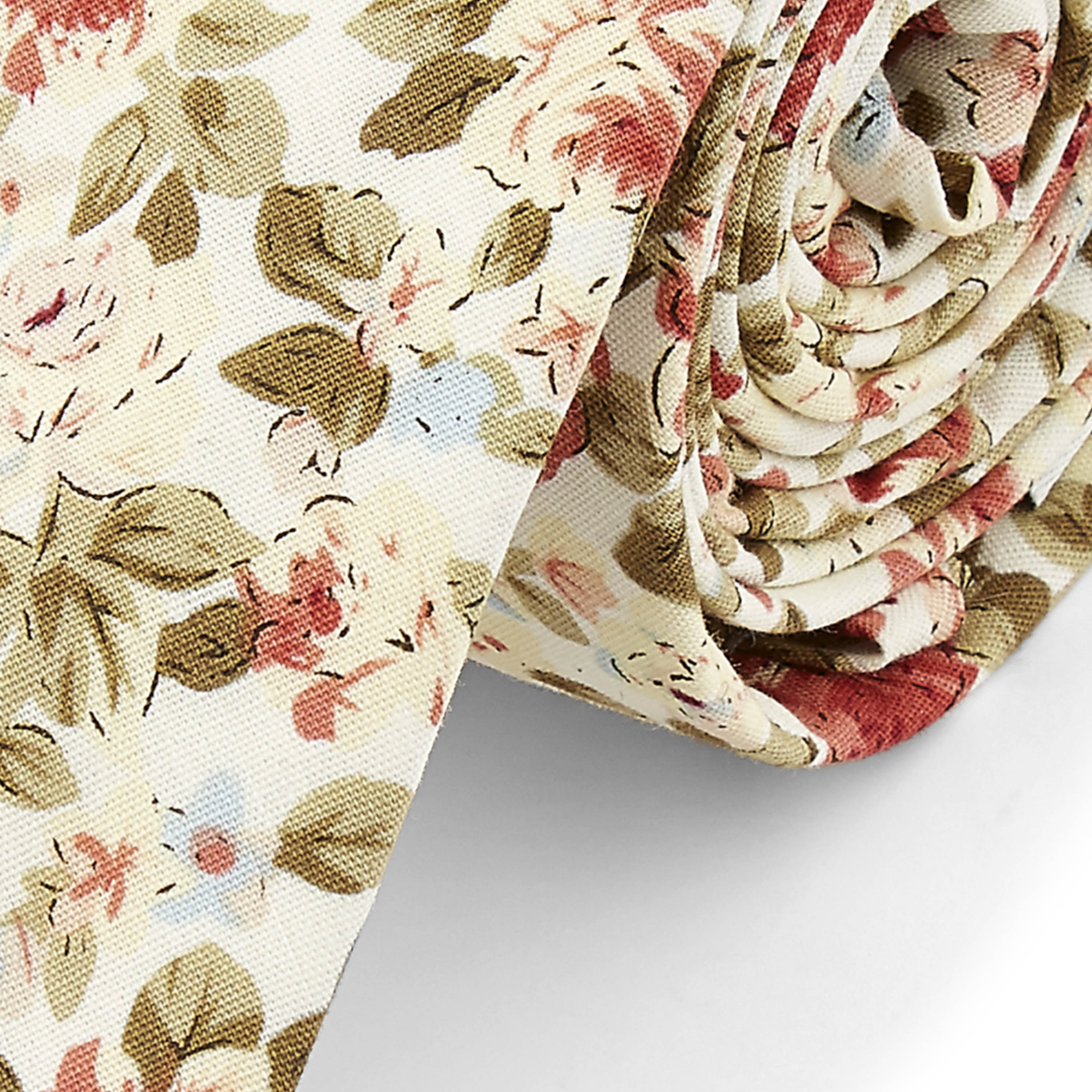 Cream Floral Tie - 2