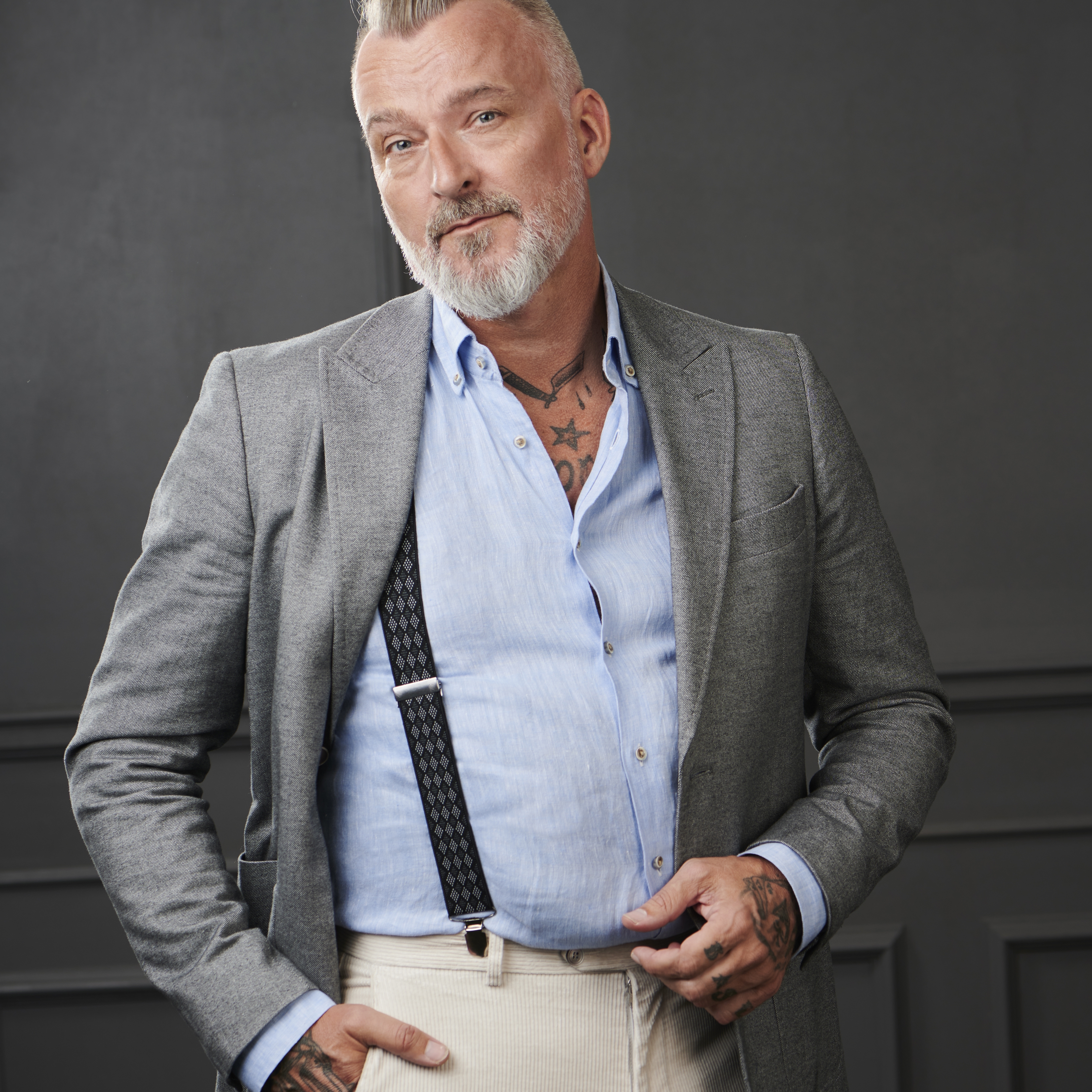 Hosenträger Mit Wiederholendem Rautenmuster - 4