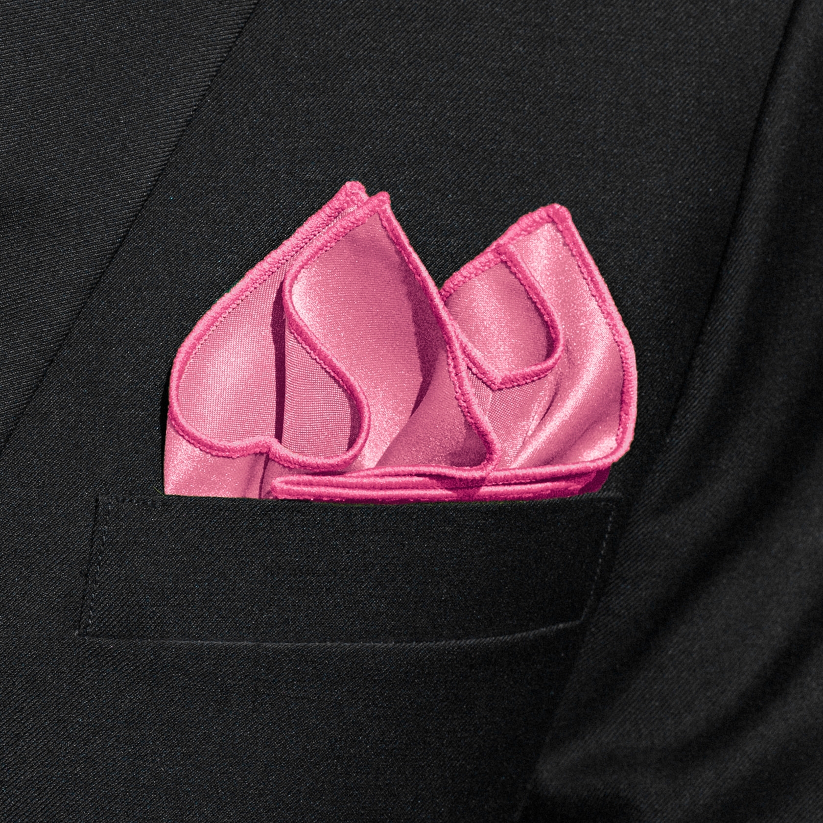 Basic Baby Pink Pocket Square - 3