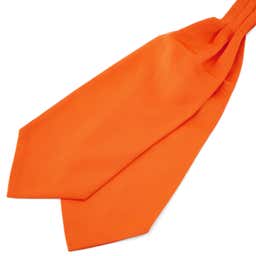Cravate classique orange vif