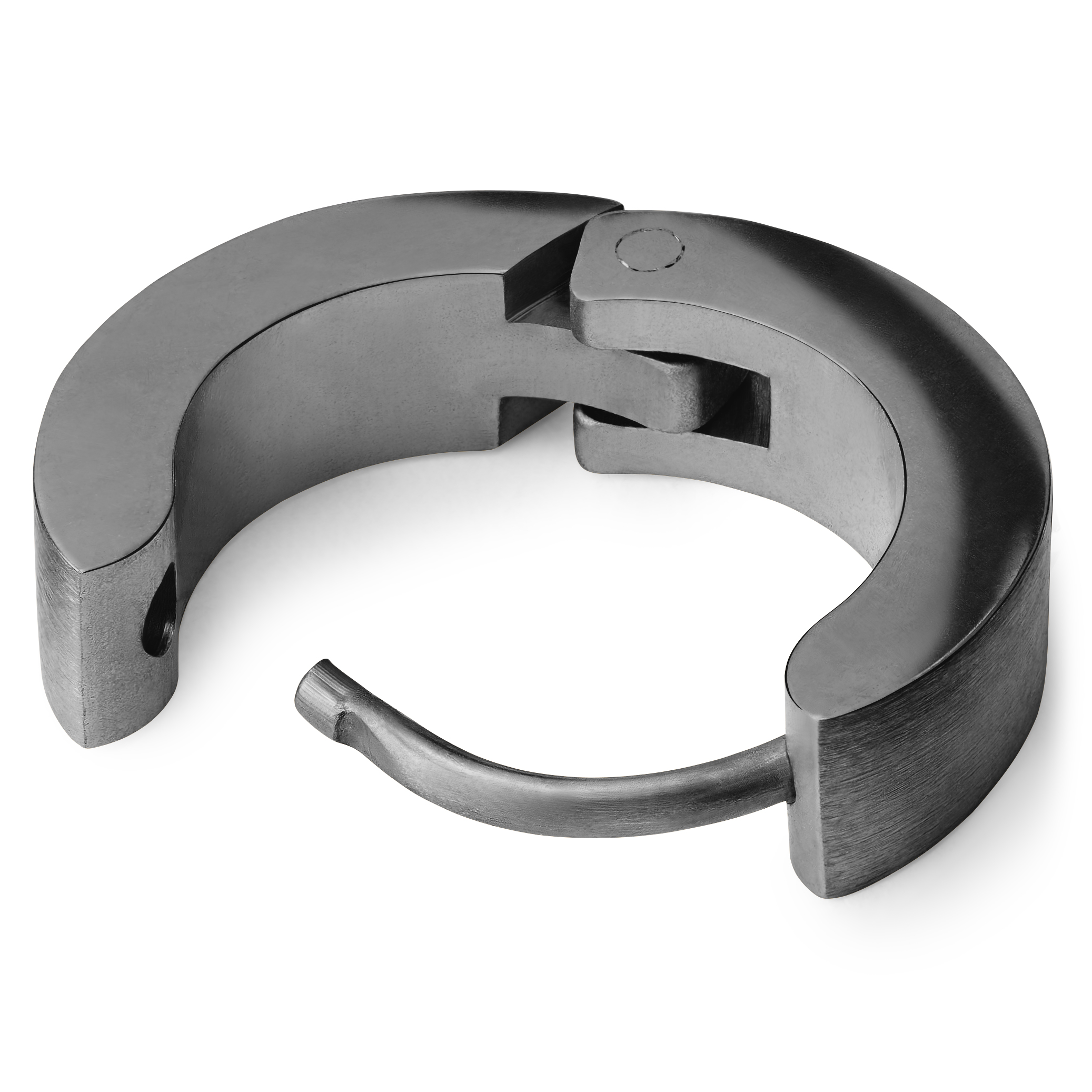 Pendiente único negro con circonita cúbica - 2