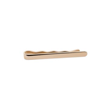 Polished Rose Gold-Tone 1 3/5" (4 cm) Rounded Tie Bar Polished Rose Gold-Tone 1 3/5" (4 cm) Rounded Tie Bar