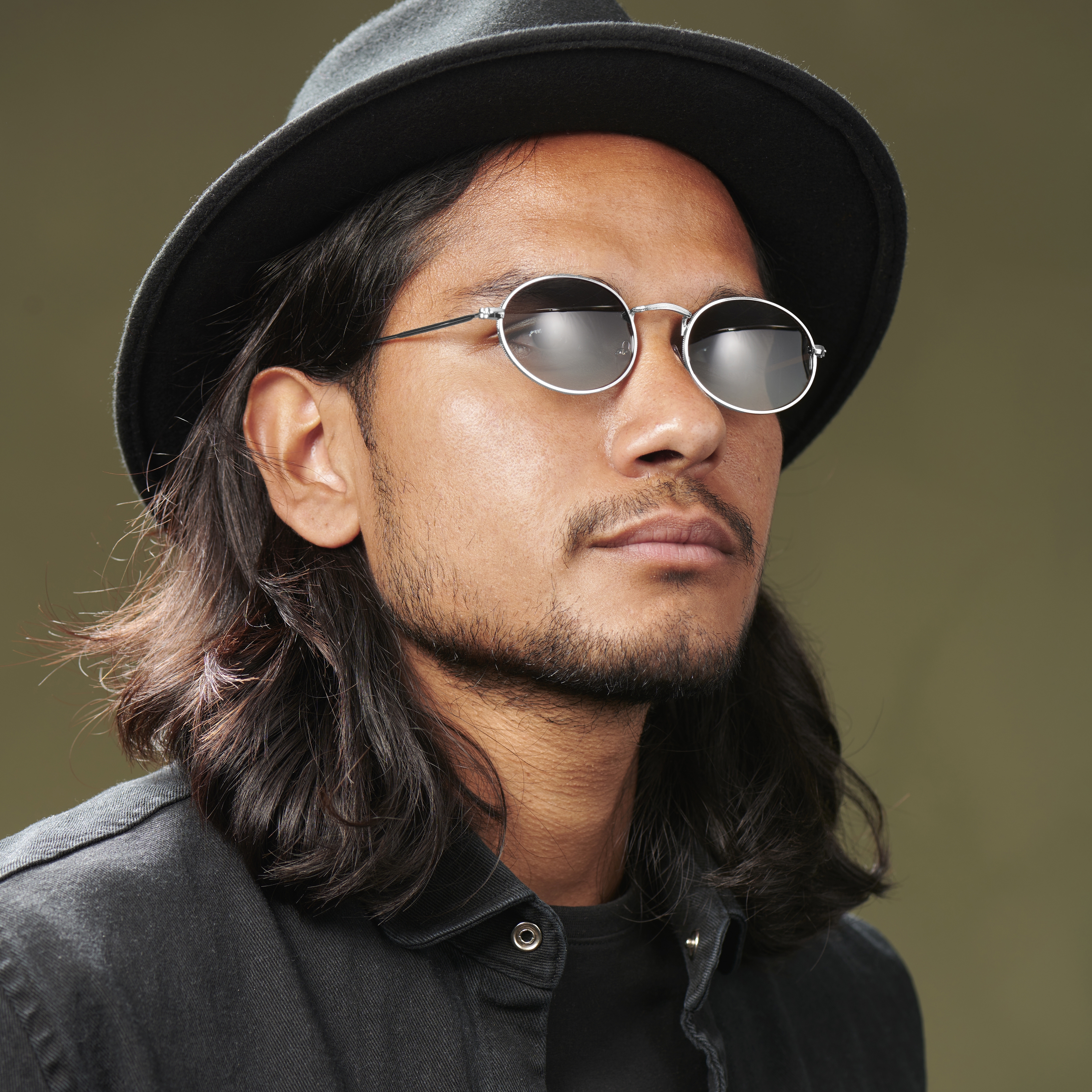 Lunettes de soleil ovales miroir argentées Ambit - 2